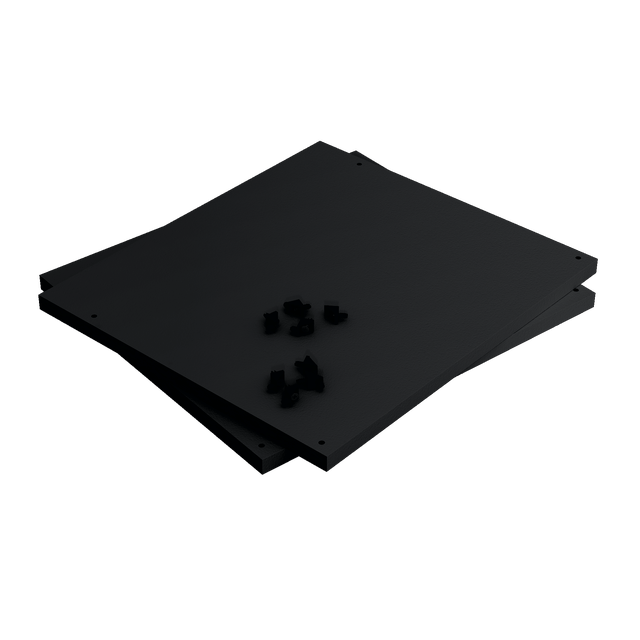 Pack 2 prateleiras cinza 33x36x1,6 cm Finlar