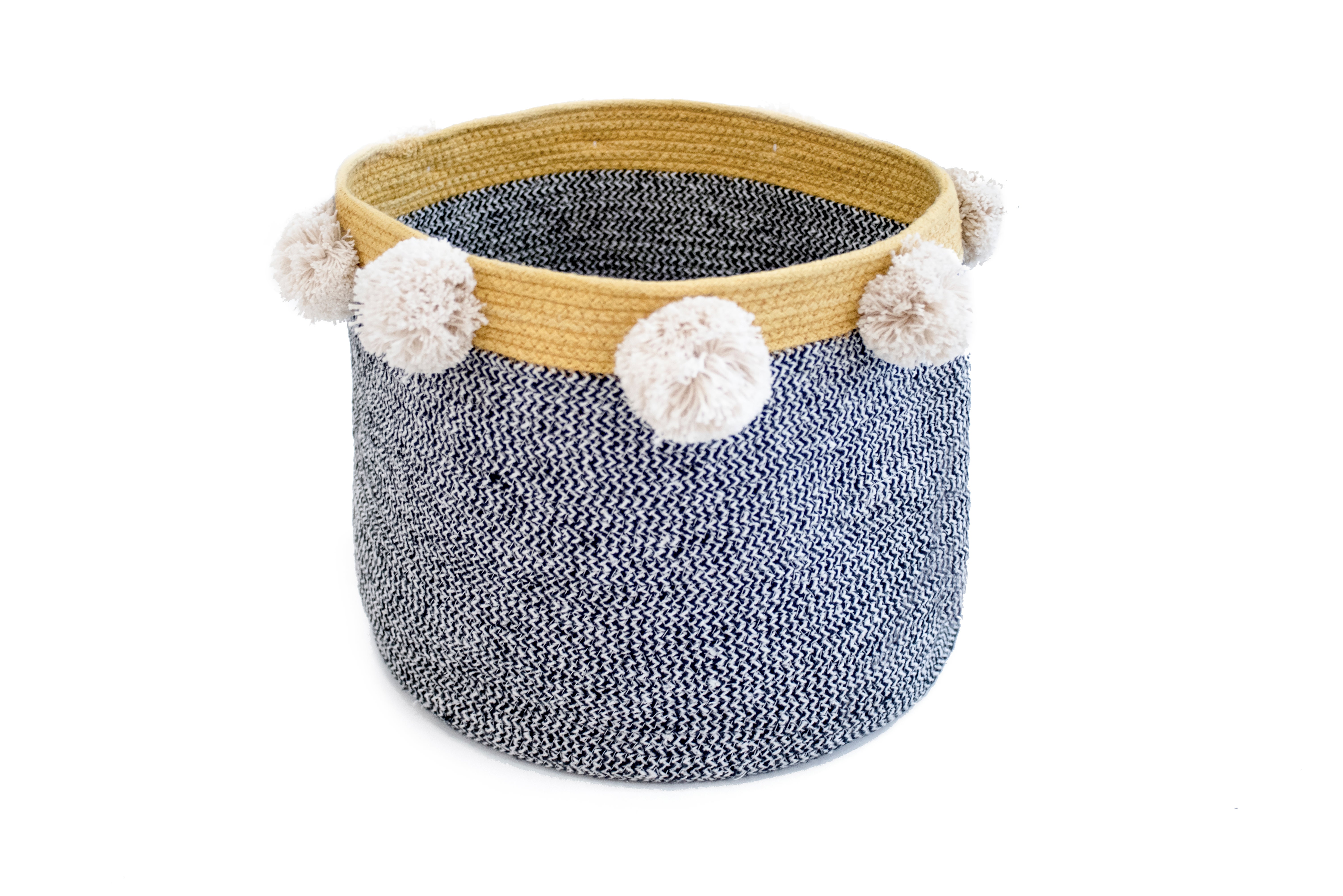 Cesta decorativa basket mostaza 30x30x30 cm