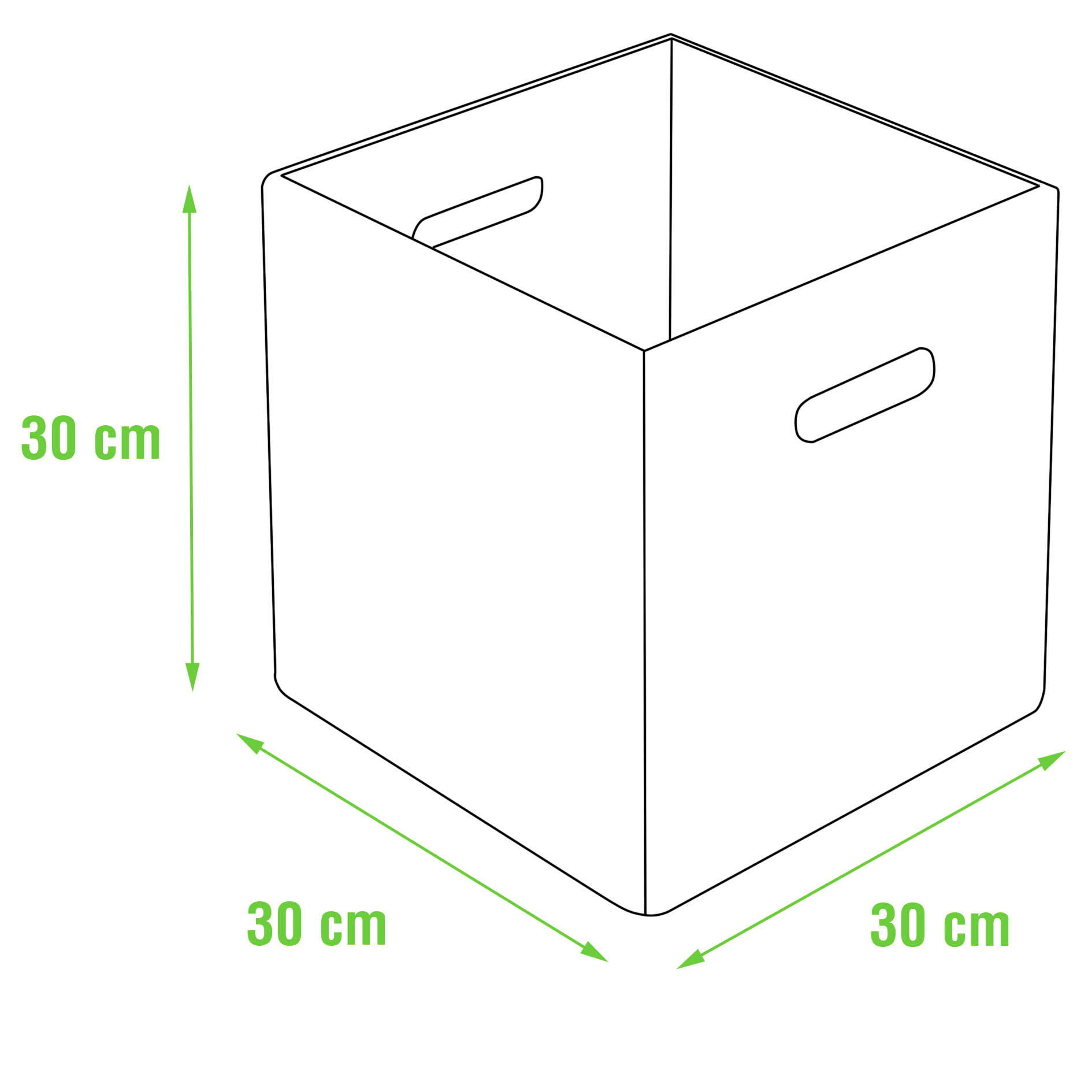 Cesta in legno ASTIGARRAGA chiaro P 30 x L 30 x H 30 cm - 16