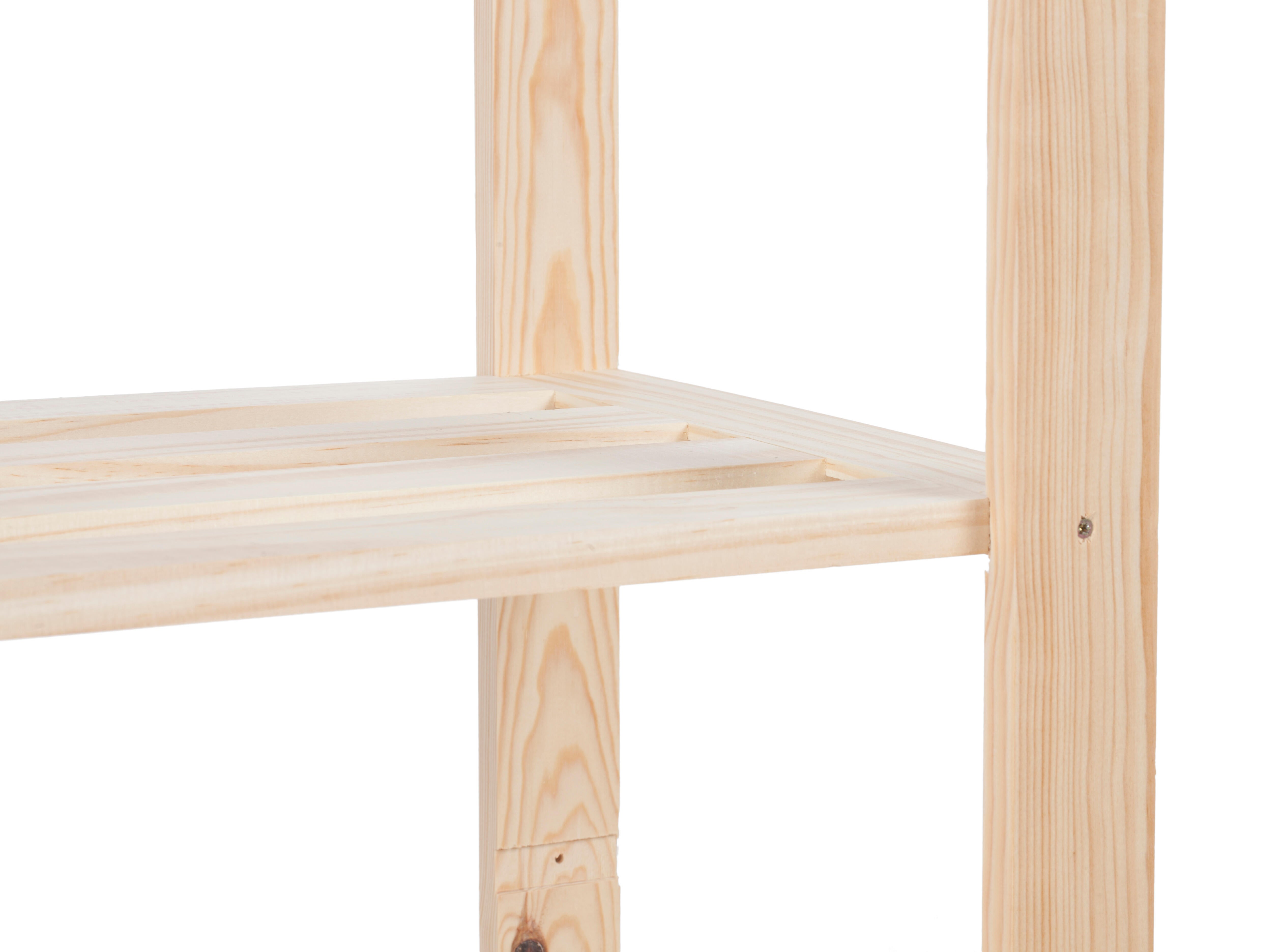 Estantería de madera de pino macizo 3 baldas 90x75x40cm 150Kg - 12