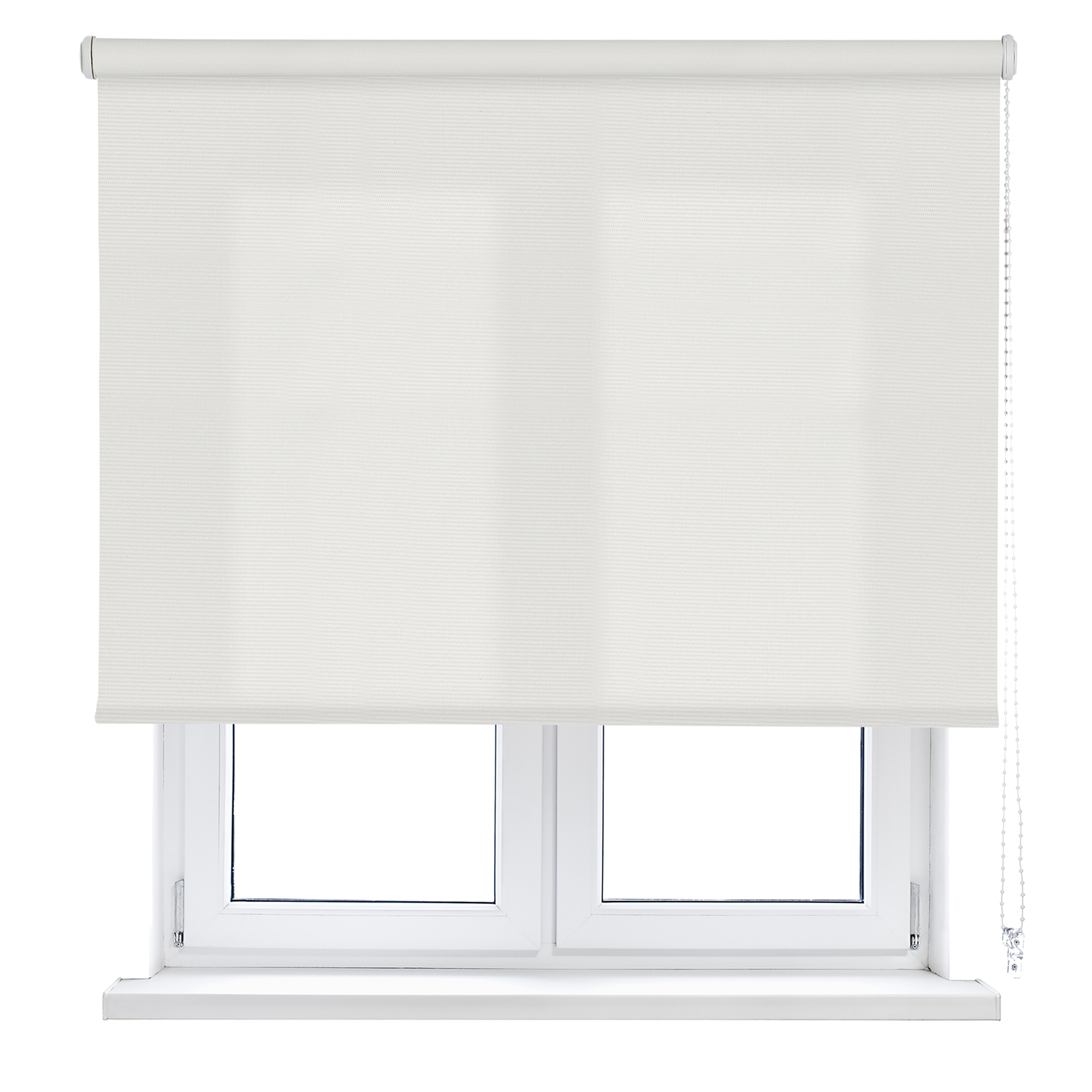 Estor enrollable translúcido con cadena future poliéster liso white de 150x190cm