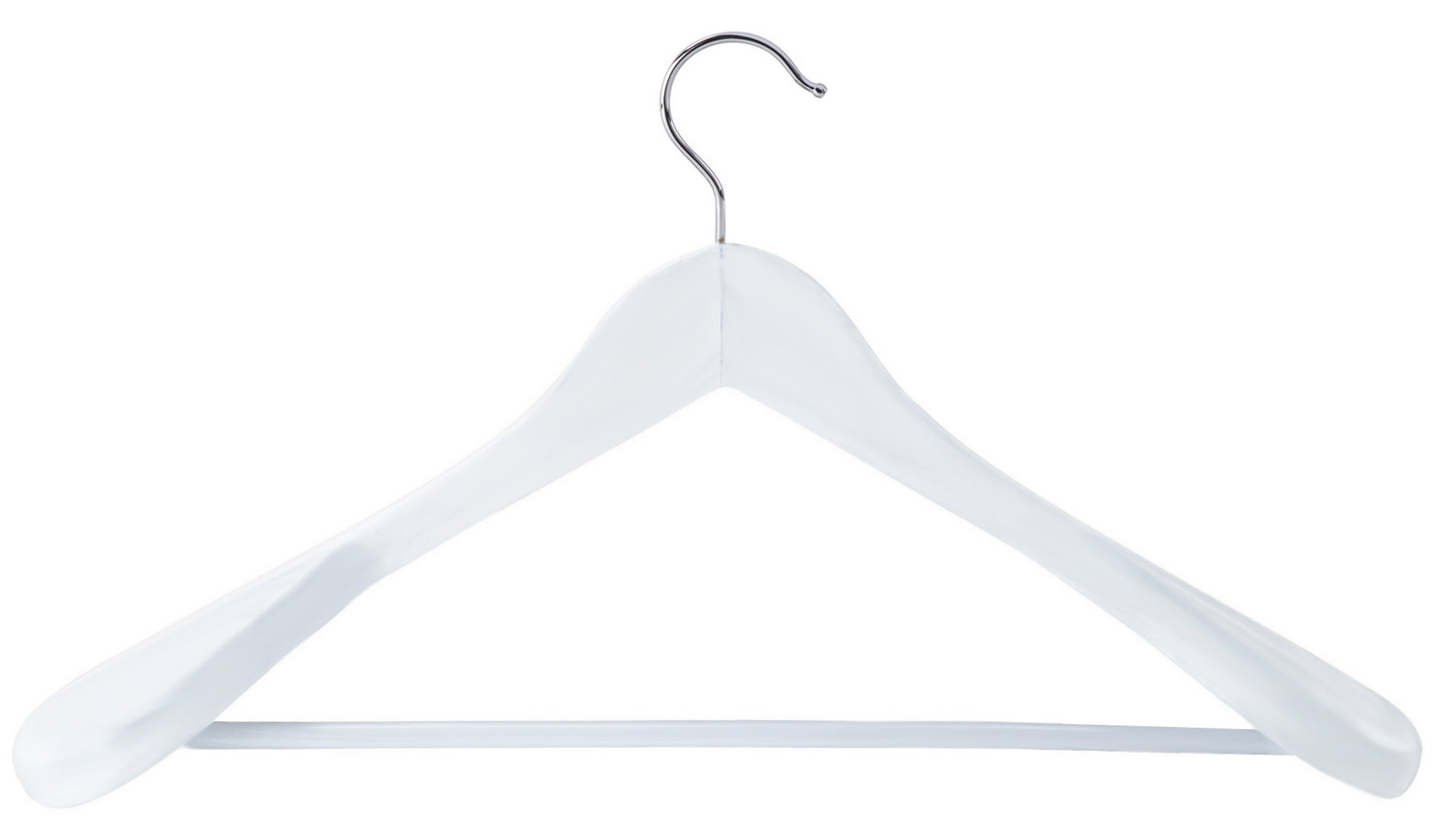 Percha de madera blanca para traje 43x24 cm (anchoxalto)