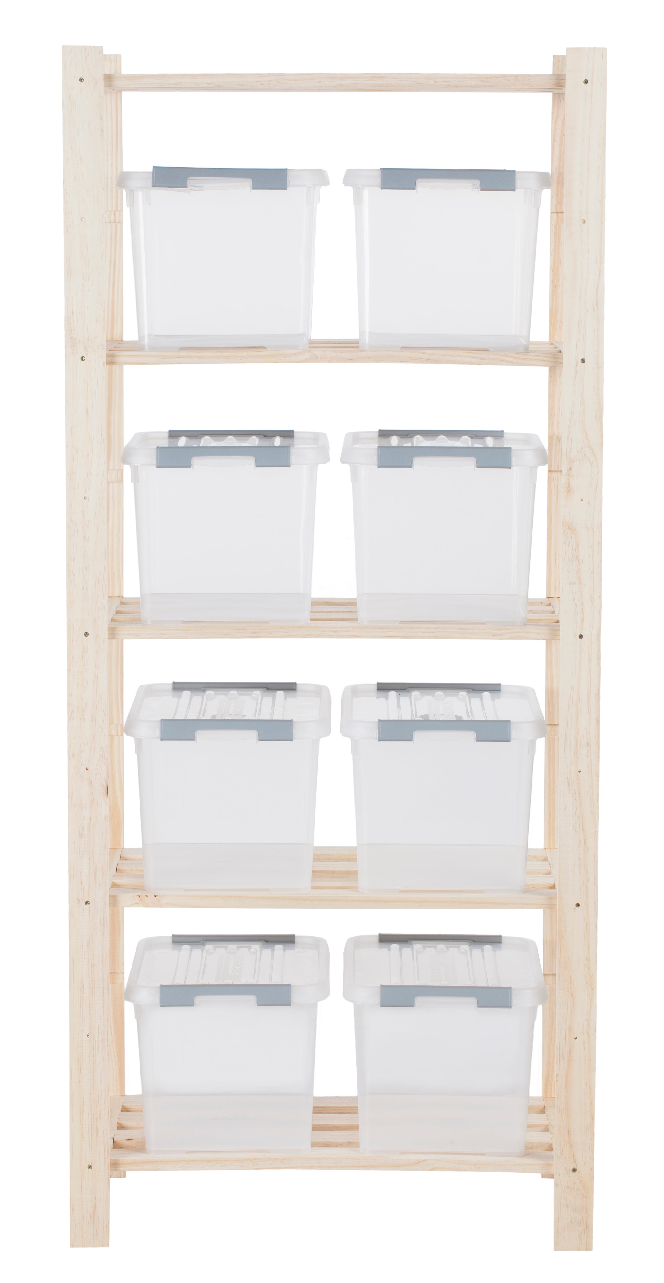 Estantería de madera de pino macizo con 5 baldas 170x75x40cm 250 Kg - 7