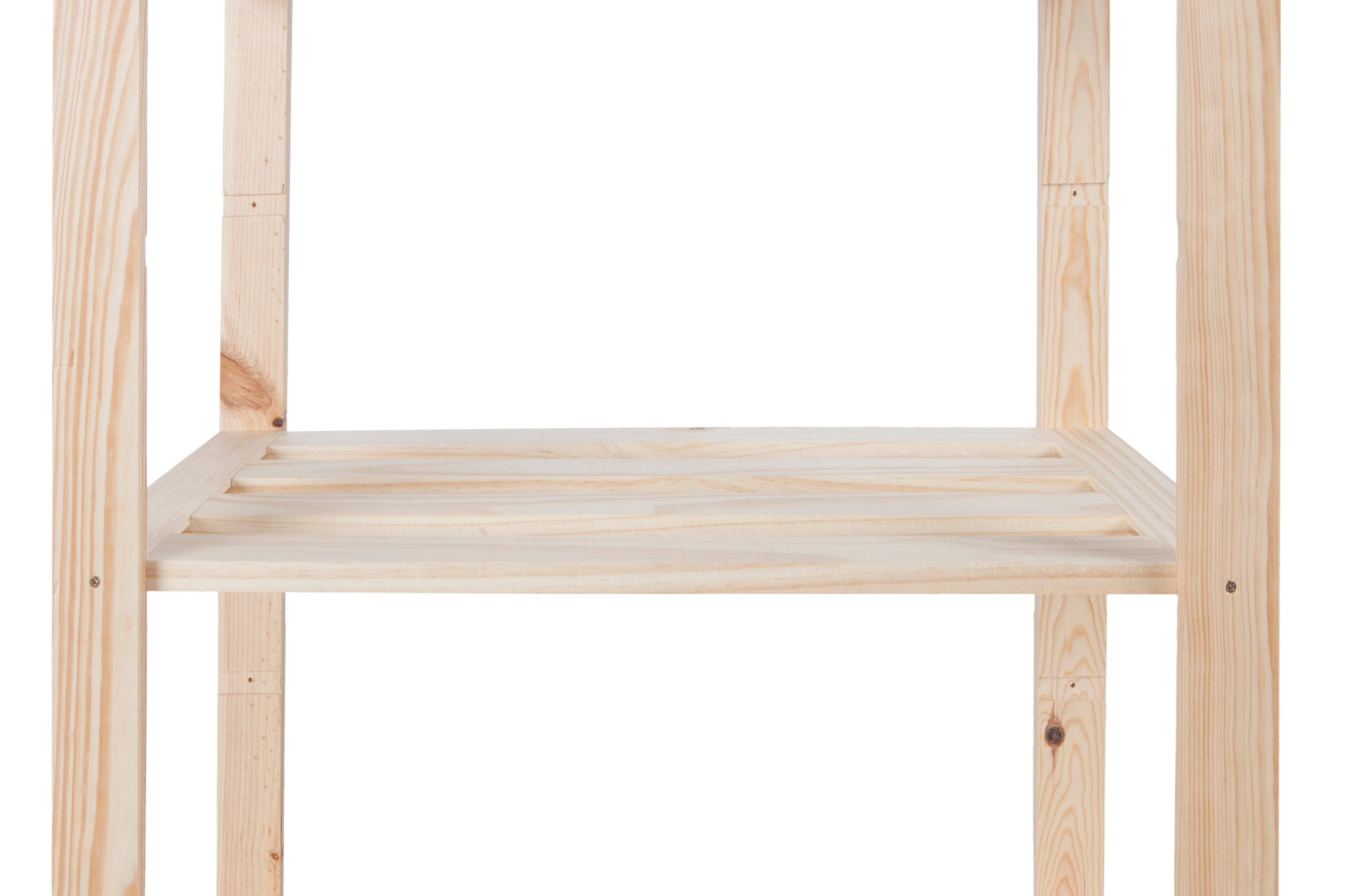 Estantería de madera de pino macizo 3 baldas 90x75x40cm 150Kg - 11