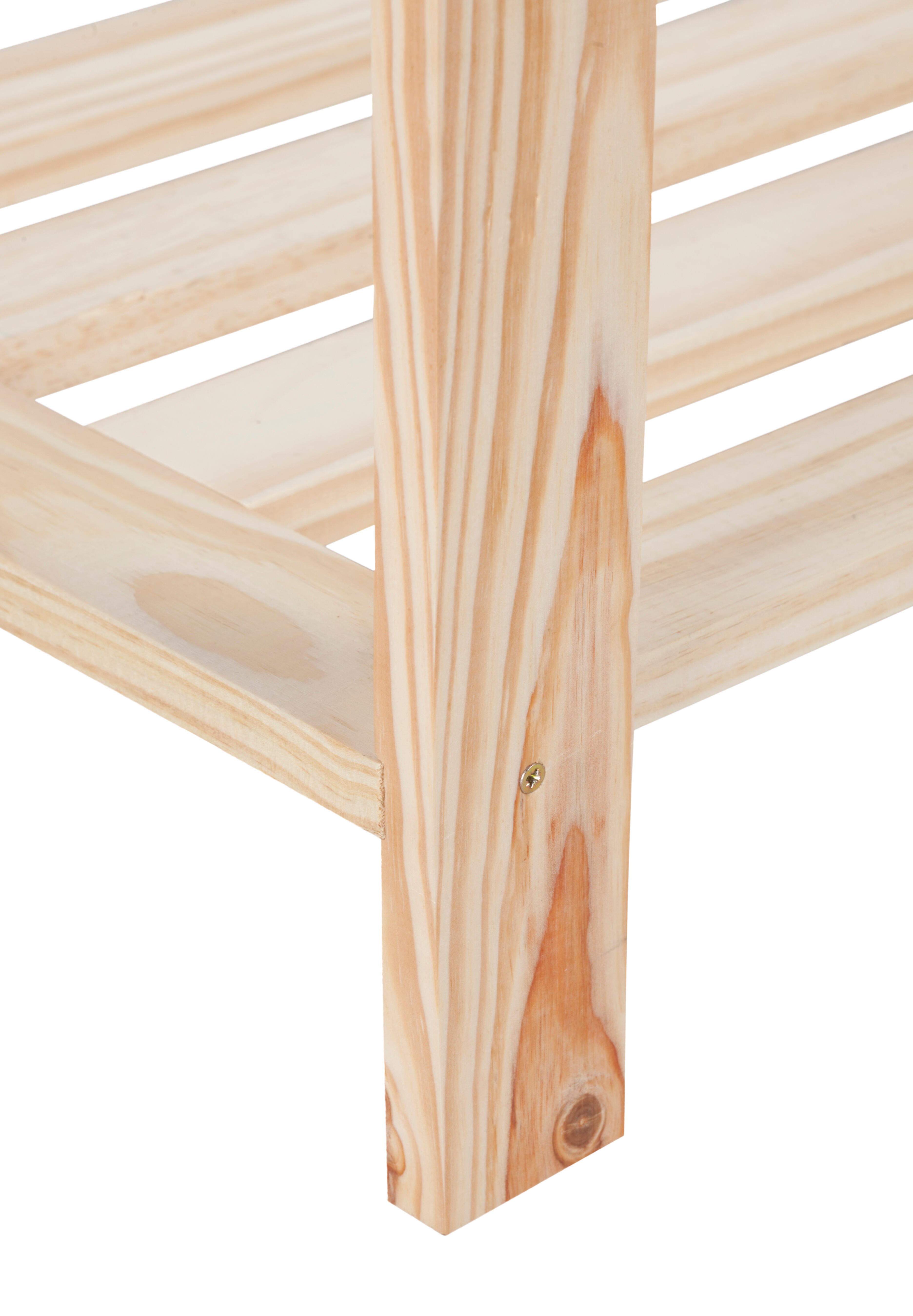 Estantería de madera de pino macizo 3 baldas 90x75x40cm 150Kg - 10