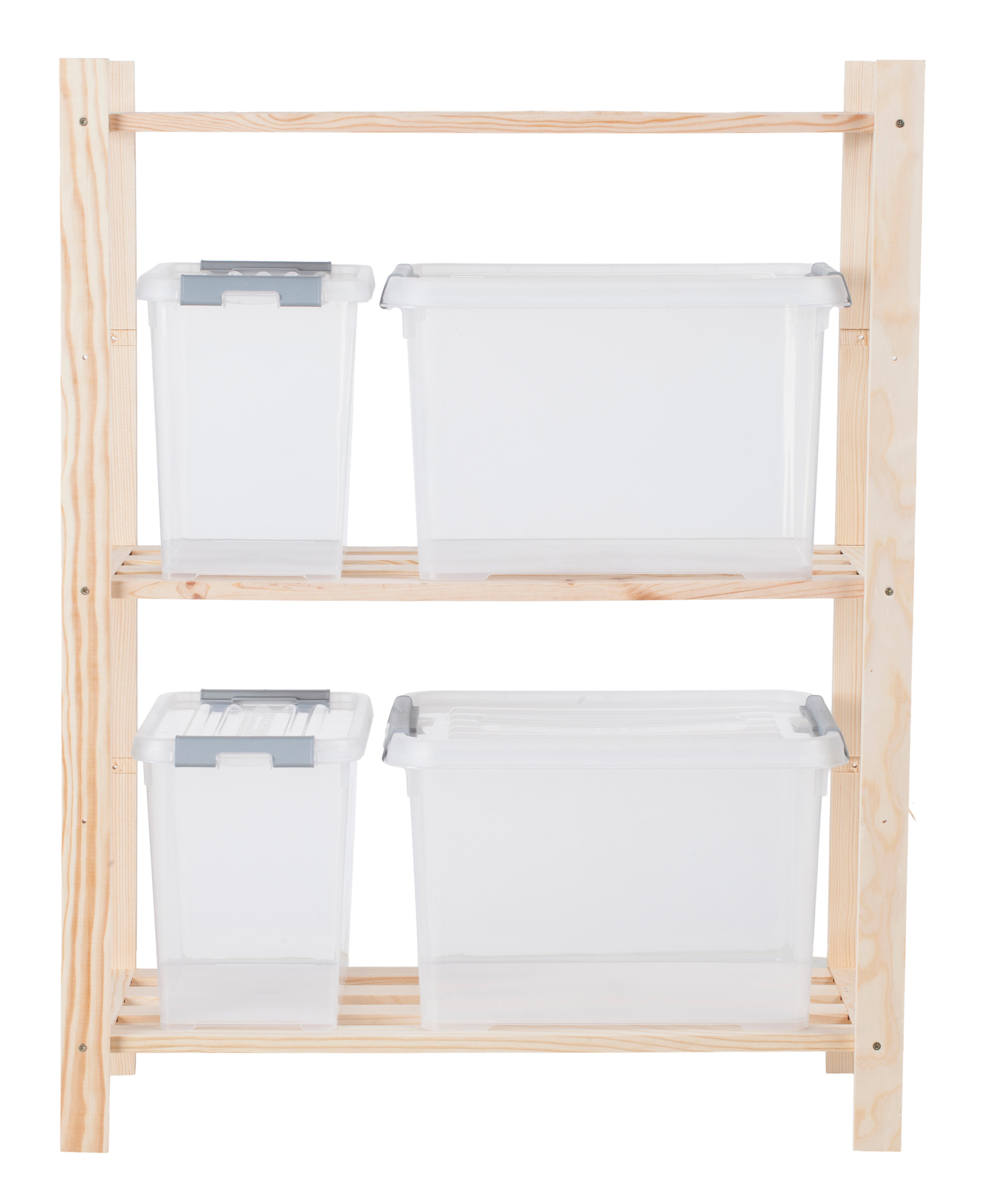 Estante de pinho 3 prateleiras 70x30x94 cm 30 kg - 12