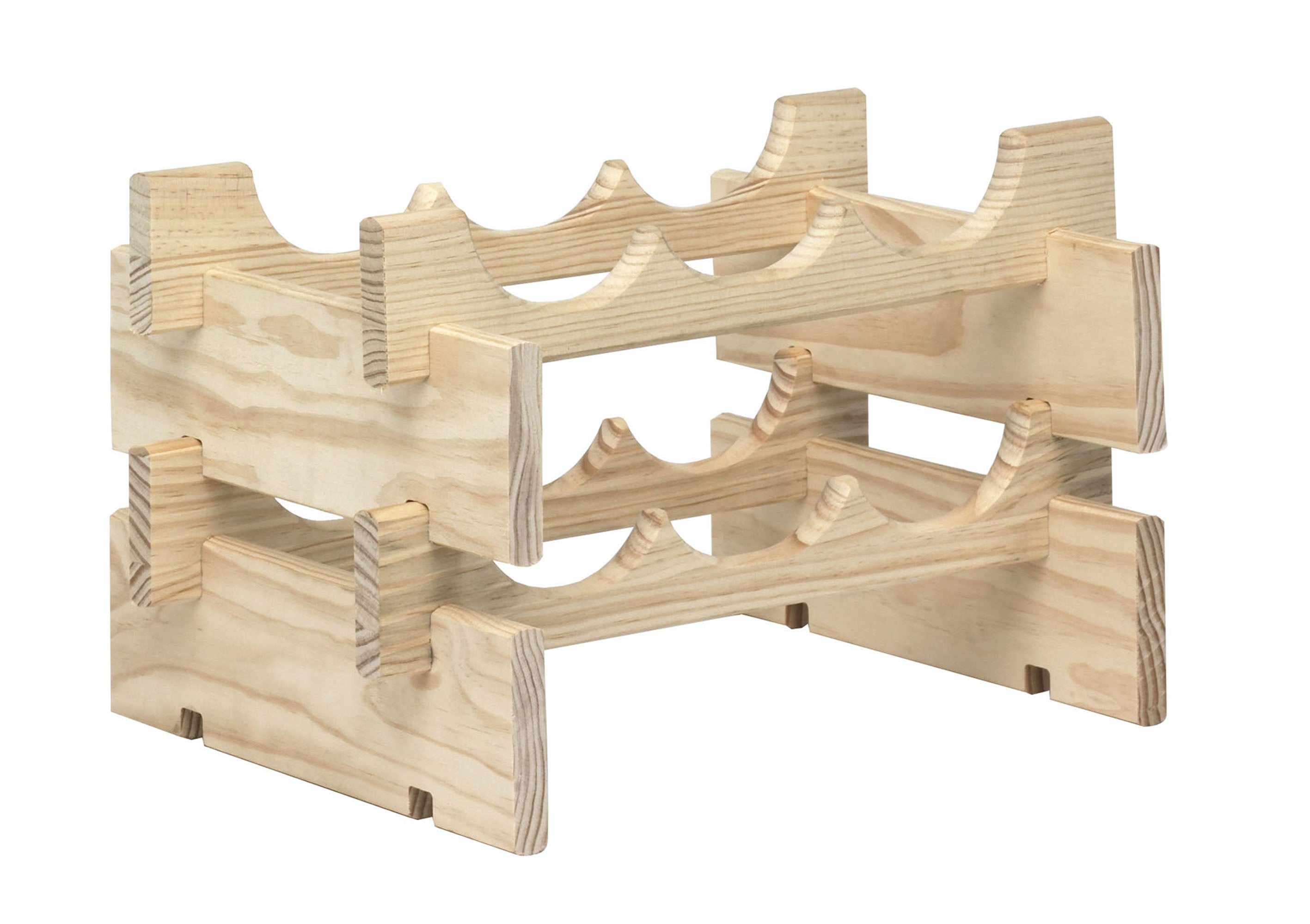 Botellero de madera para botellas de 39x25x29 cm