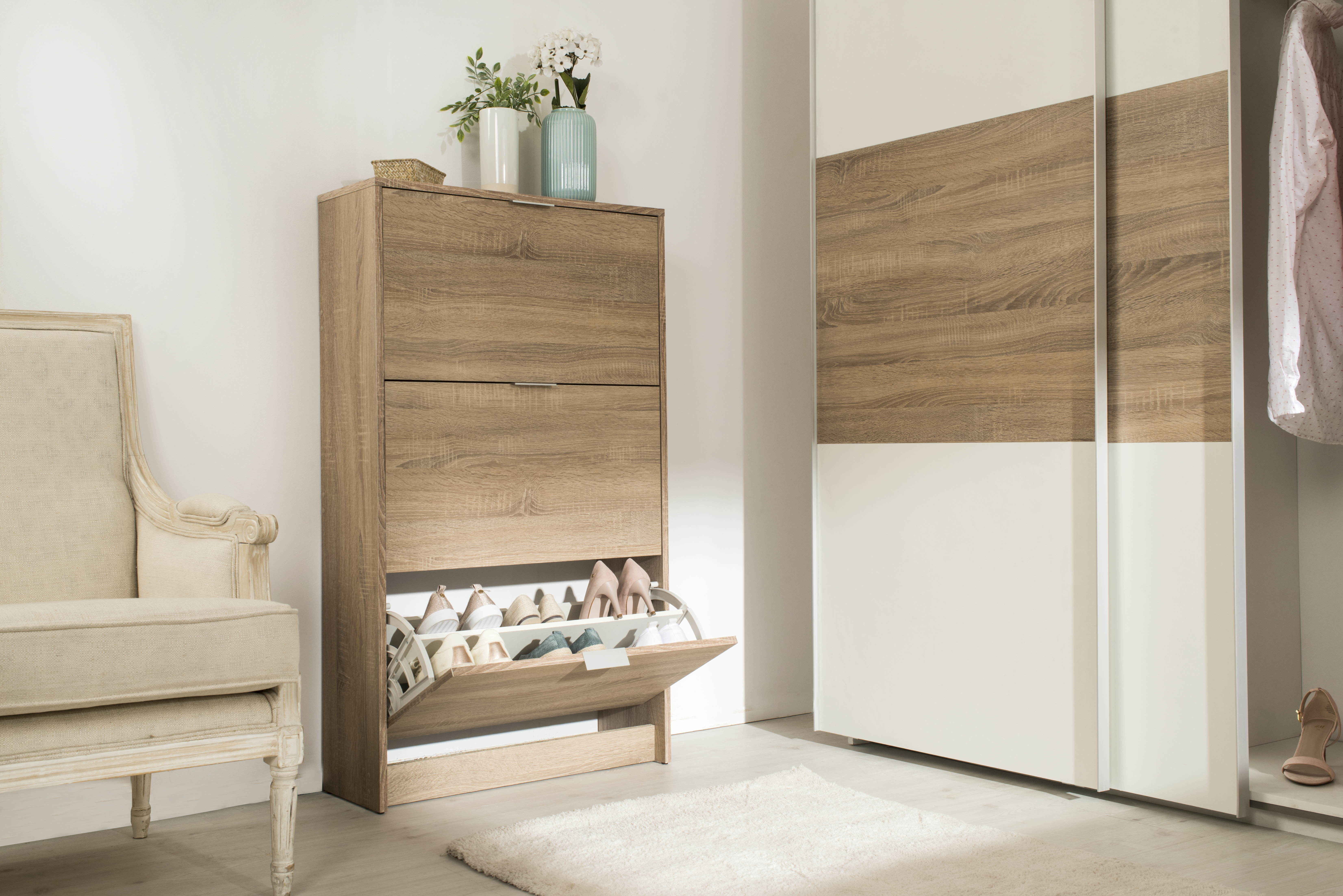 Armario puerta corredera One 150x200x60cm con 2 puertas color roble - 29