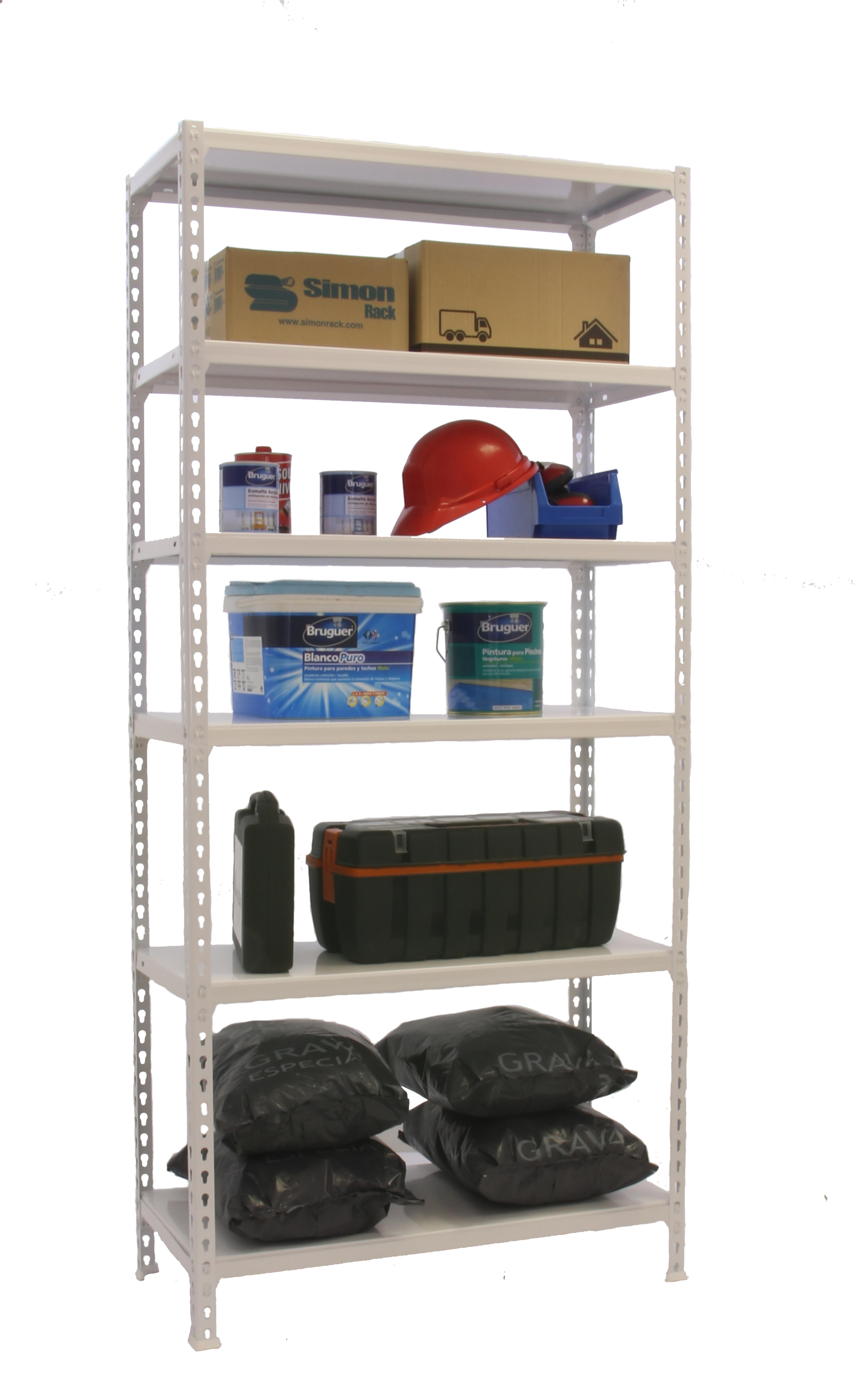 Estanteria sin tornillos simonclik blanca splus 6/50