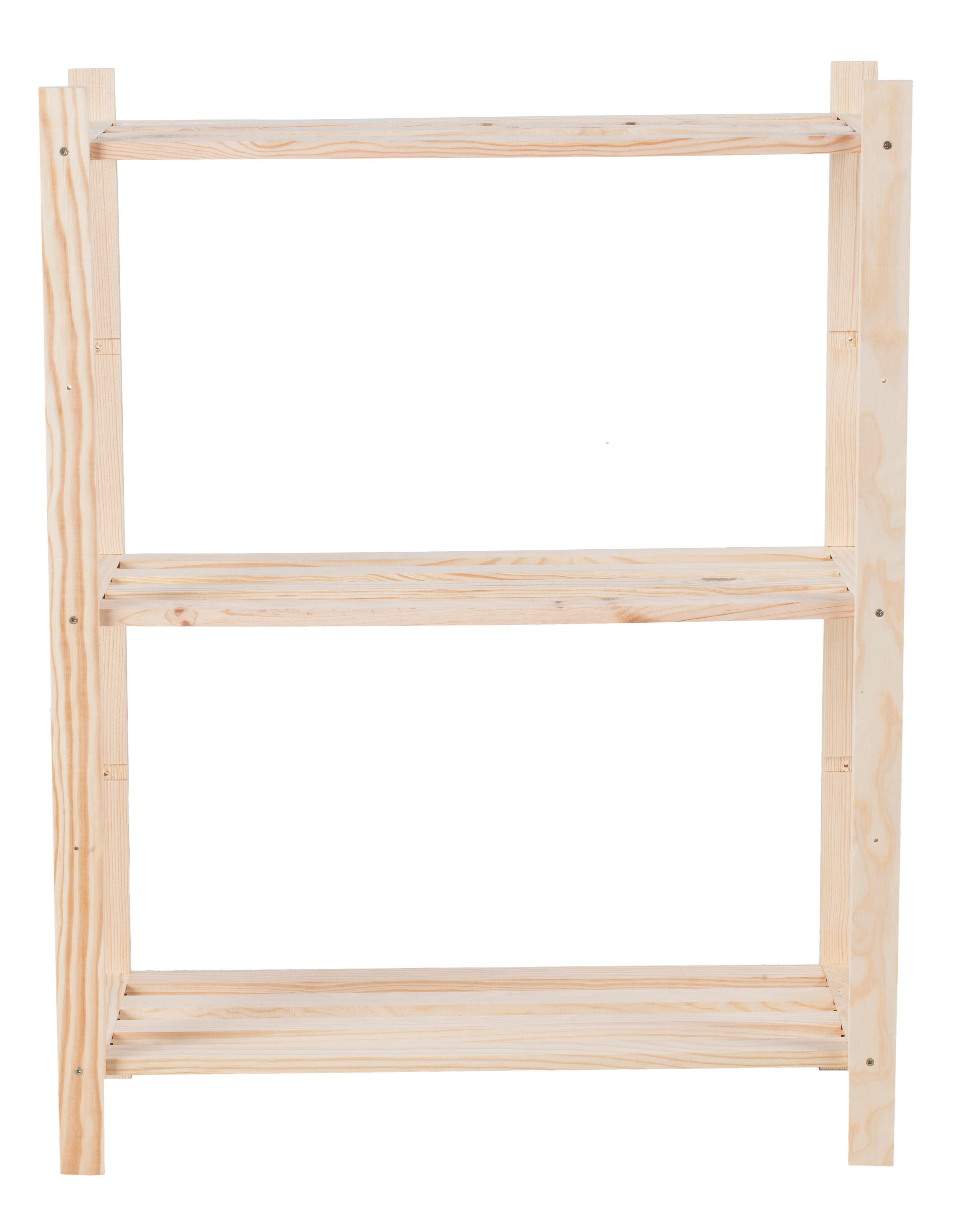 Estante de pinho 3 prateleiras 70x30x94 cm 30 kg - 5