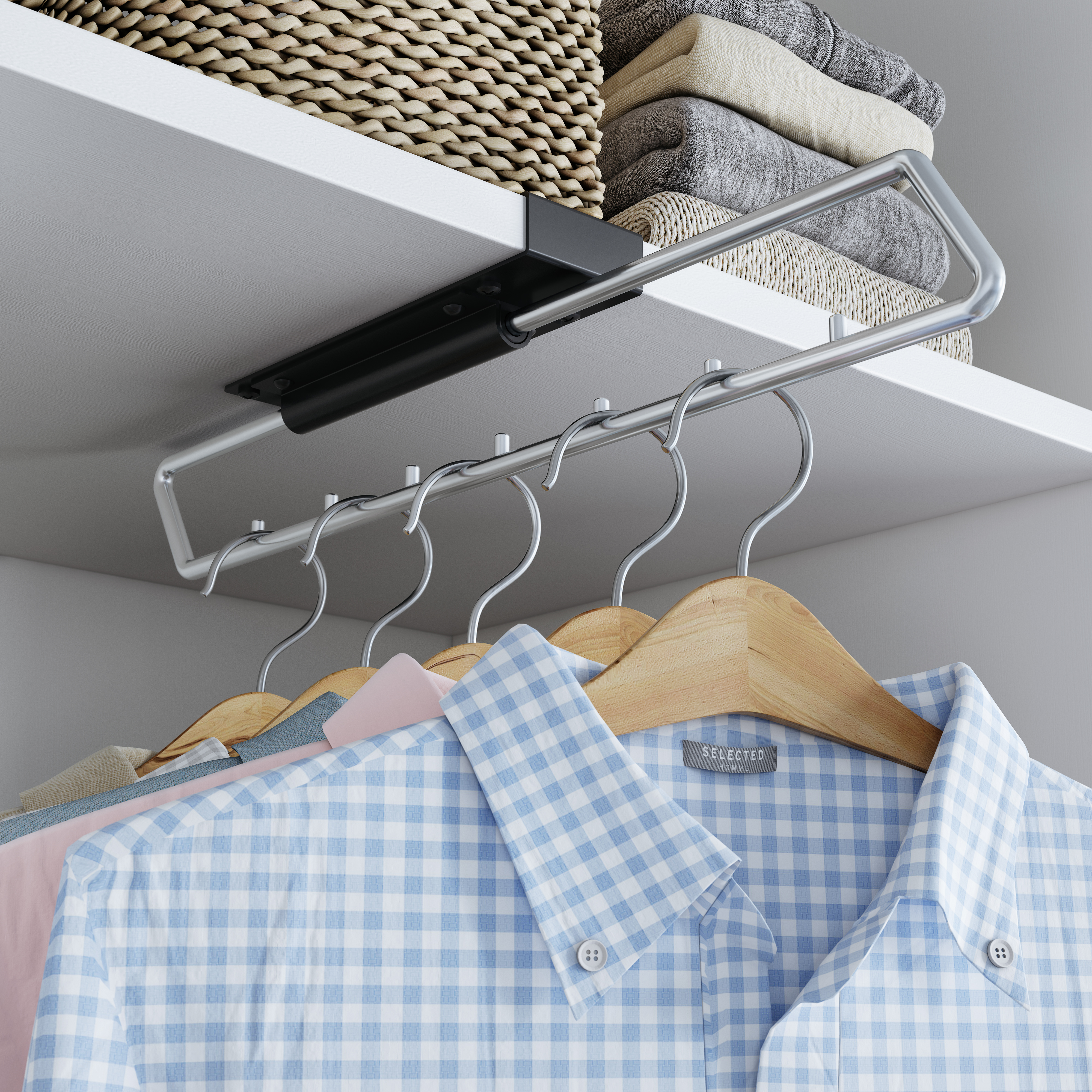 Portaperchas SPACEO Home 42cm Gris - 2