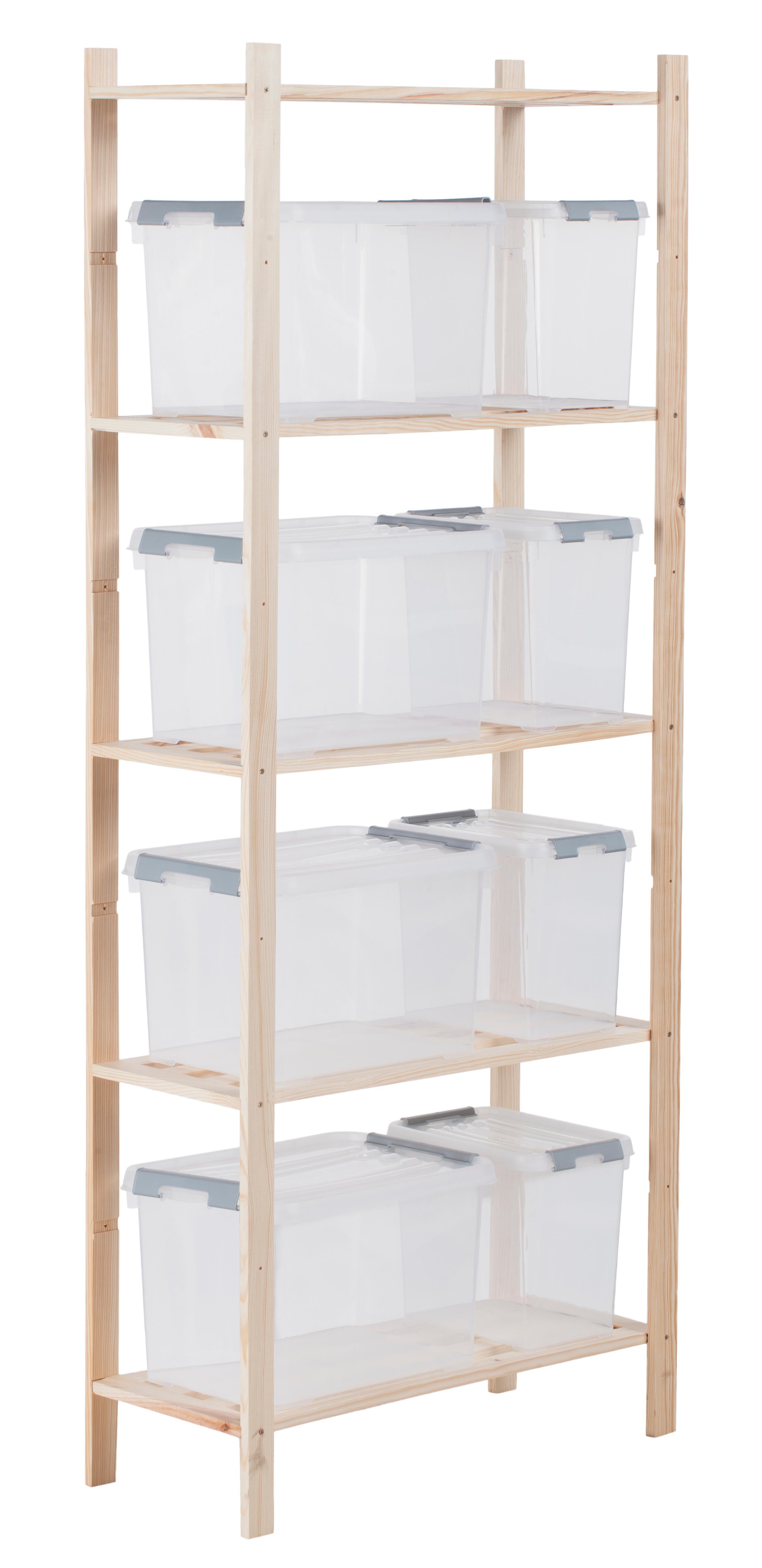 Estante de pinho 5 prateleiras 70x30x170 cm 30 kg - 9