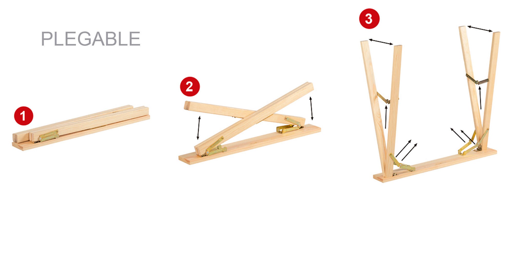 Cavalletto pino Pieghevole Kipli L 79.5 x P 40 x H 73.5 cm legno naturale - 13