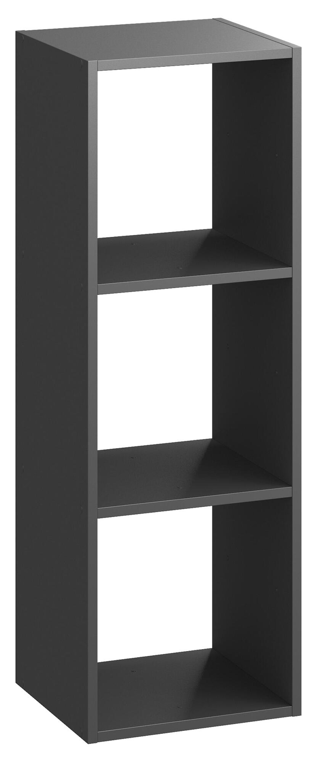 Estante cubo 3x1 preto 104,9x36x31,7 cm Spaceo Kub