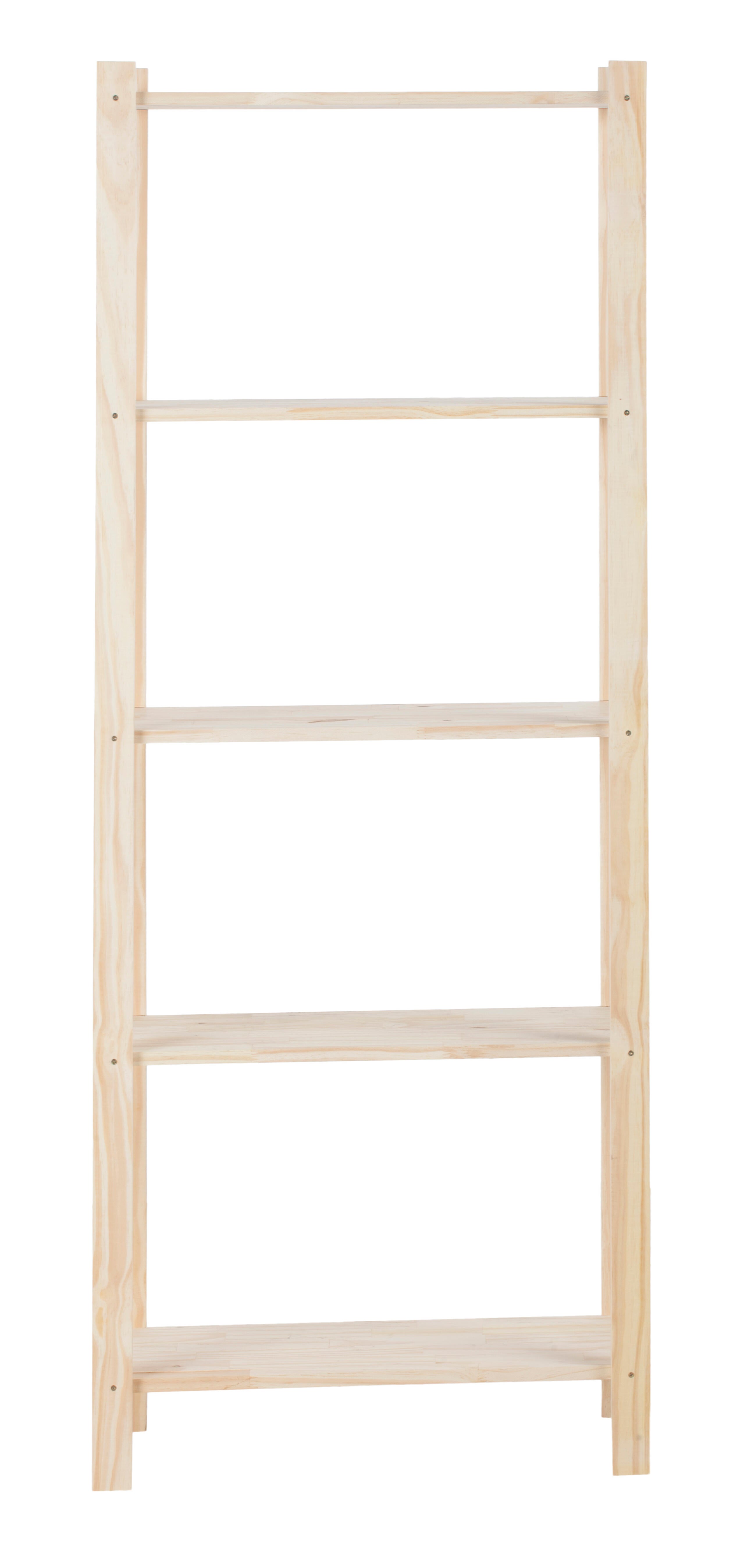 Estantería de madera de pino macizo con 5 baldas 170x65x28cm 150 Kg - 11