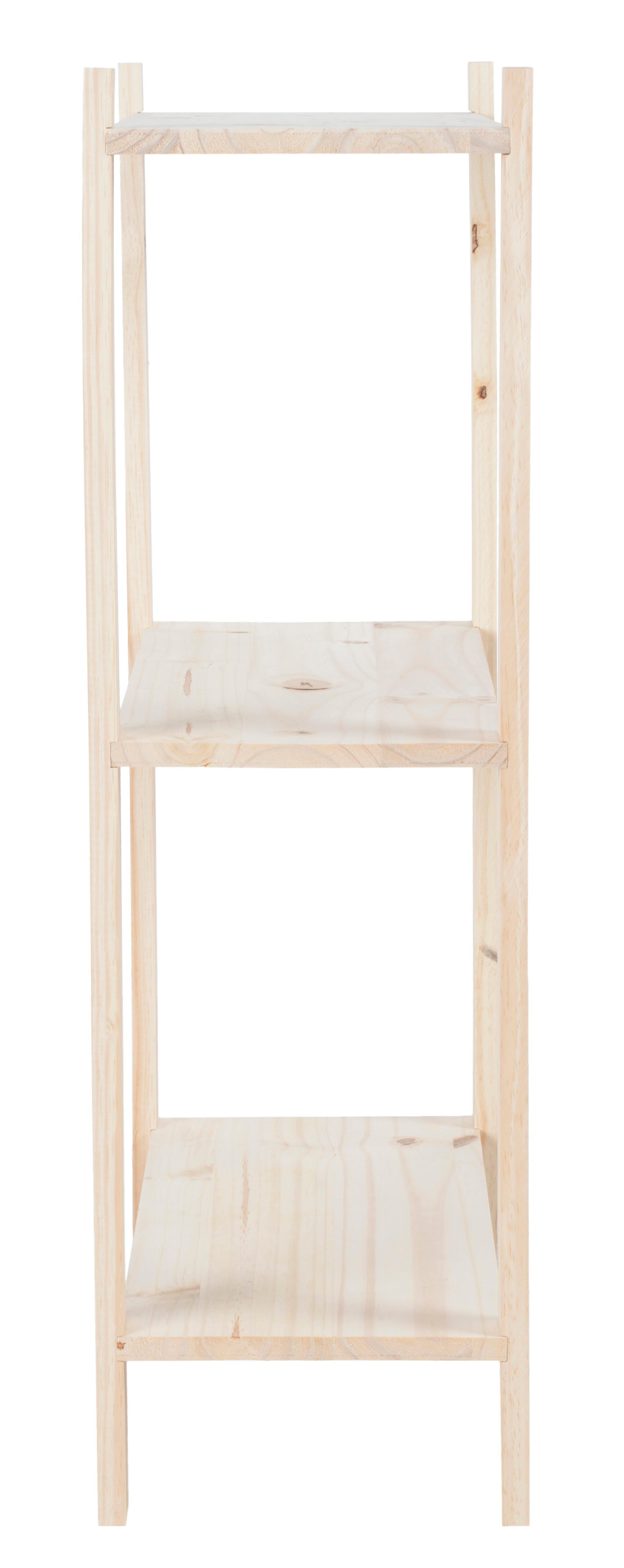 Estantería de madera de pino macizo con 3 baldas 93x65x28cm 90Kg - 6