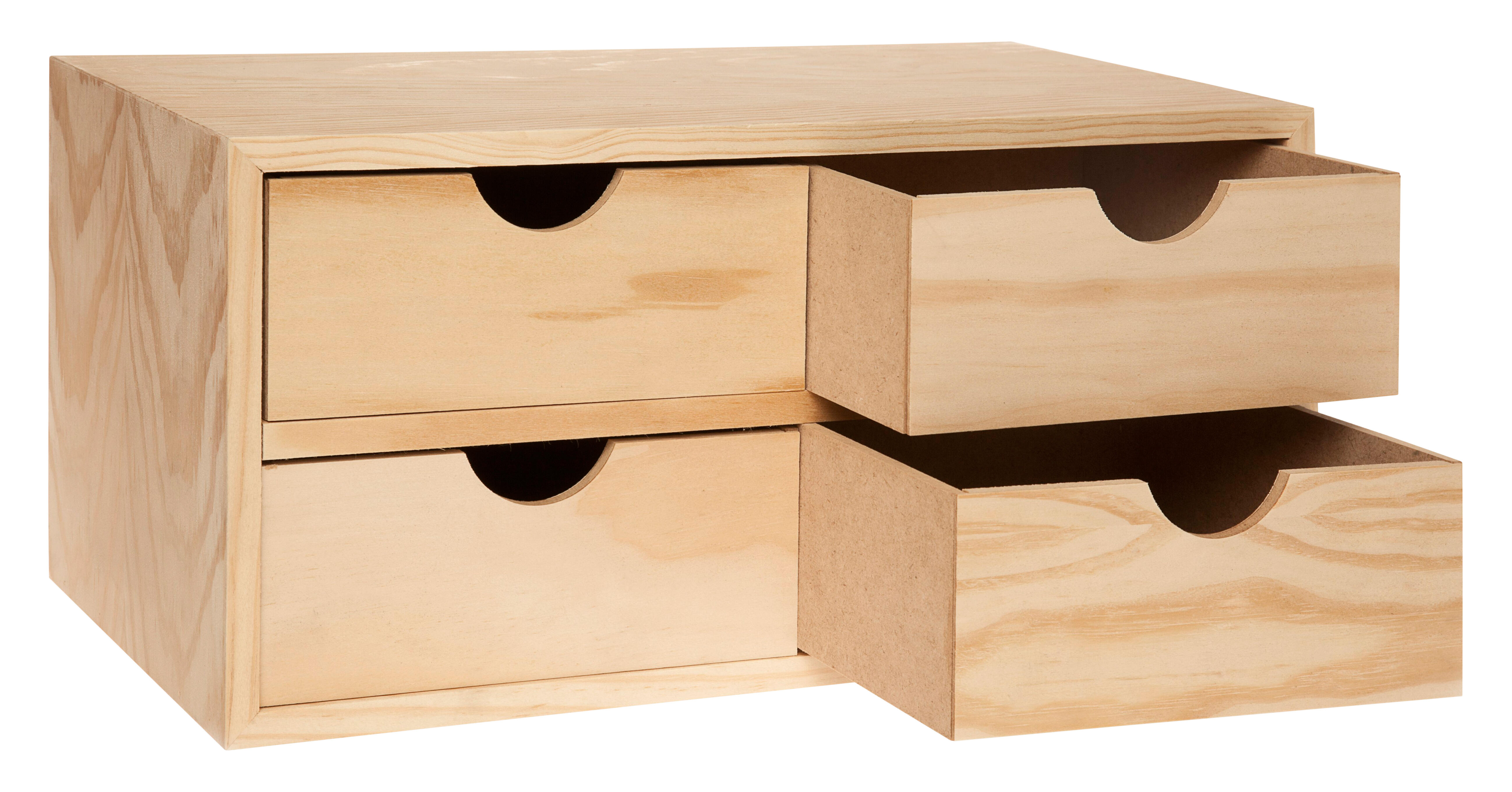 Cajonera de madera  de 18.5x40x20cm y capacidad l - 9