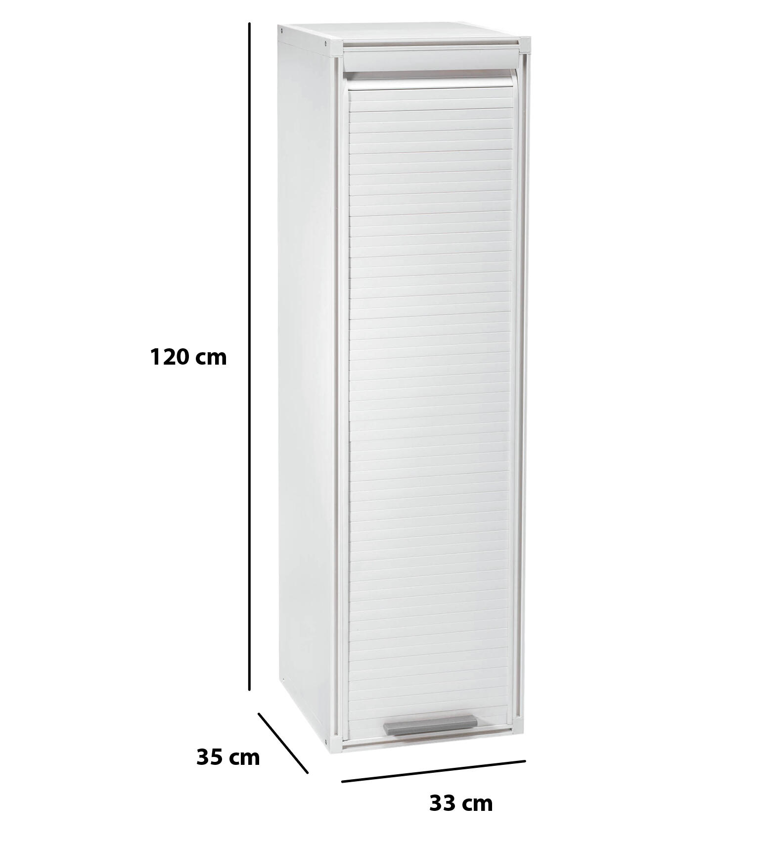 Armario alto baldas de resina 33x120x35 cm color blanco 1 persiana - 2