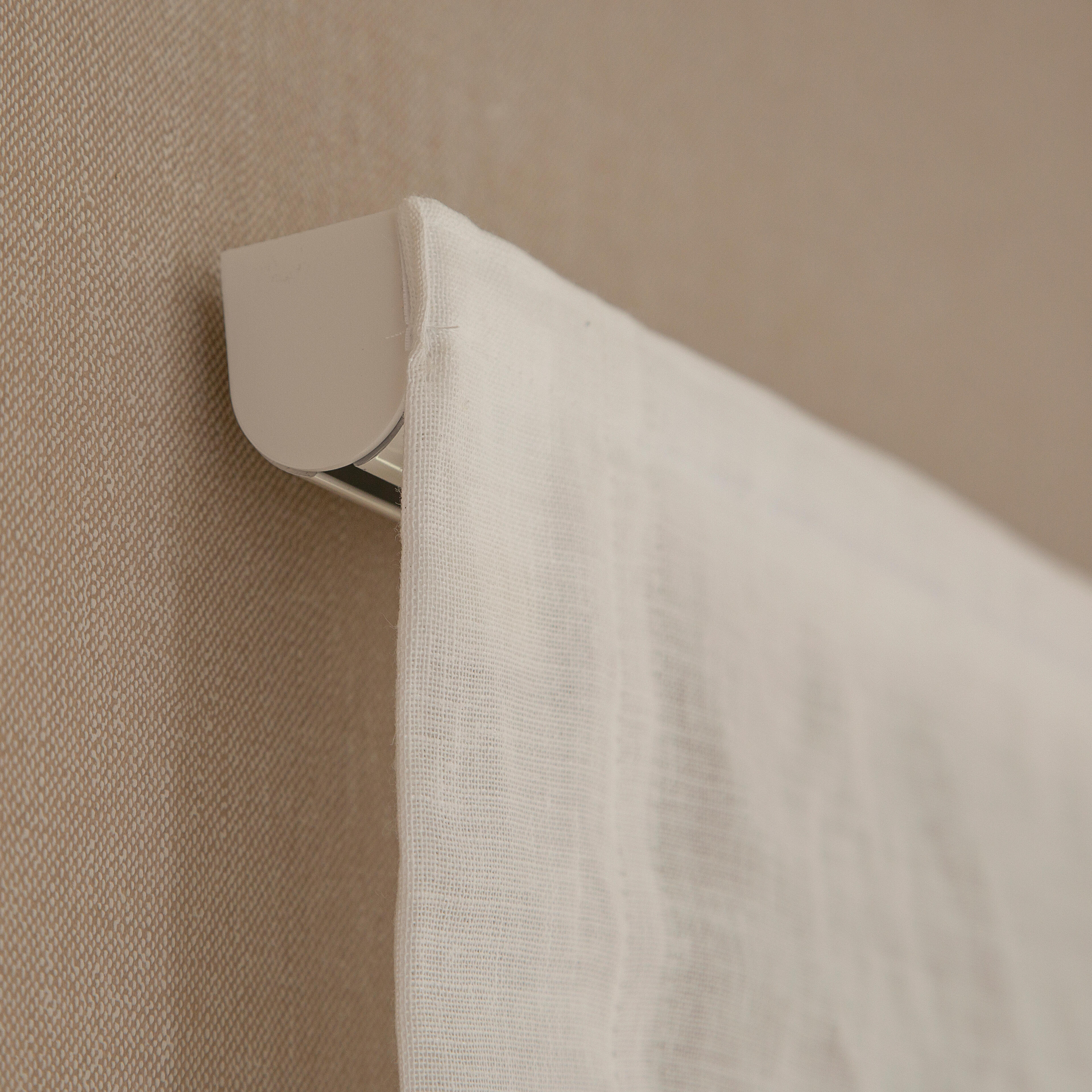 Estor plegable paquetto semi-transparente Forum 165x175 cm poliéster liso blanco con cadena - 5