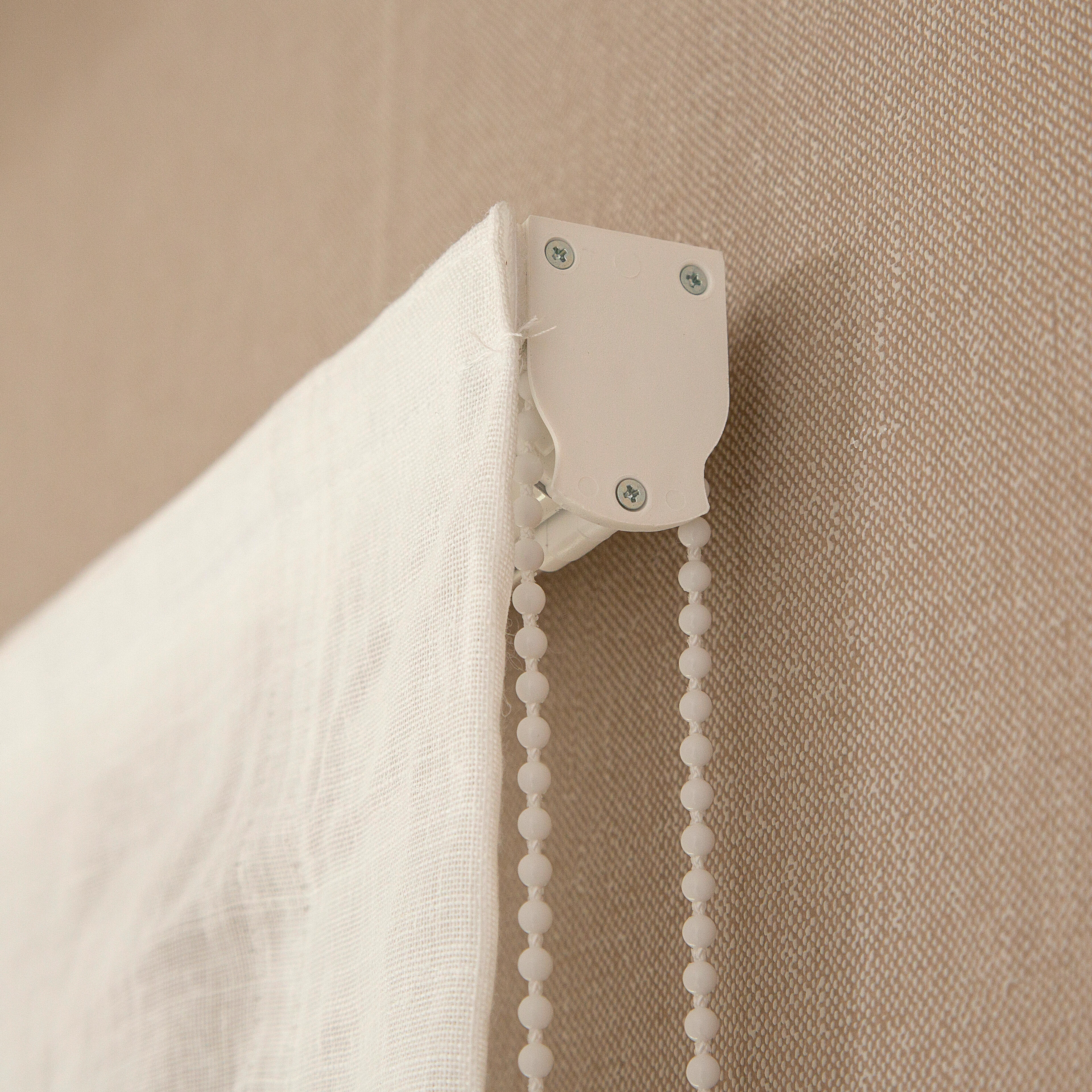 Estor plegable paquetto semi-transparente Forum 165x175 cm poliéster liso blanco con cadena - 4