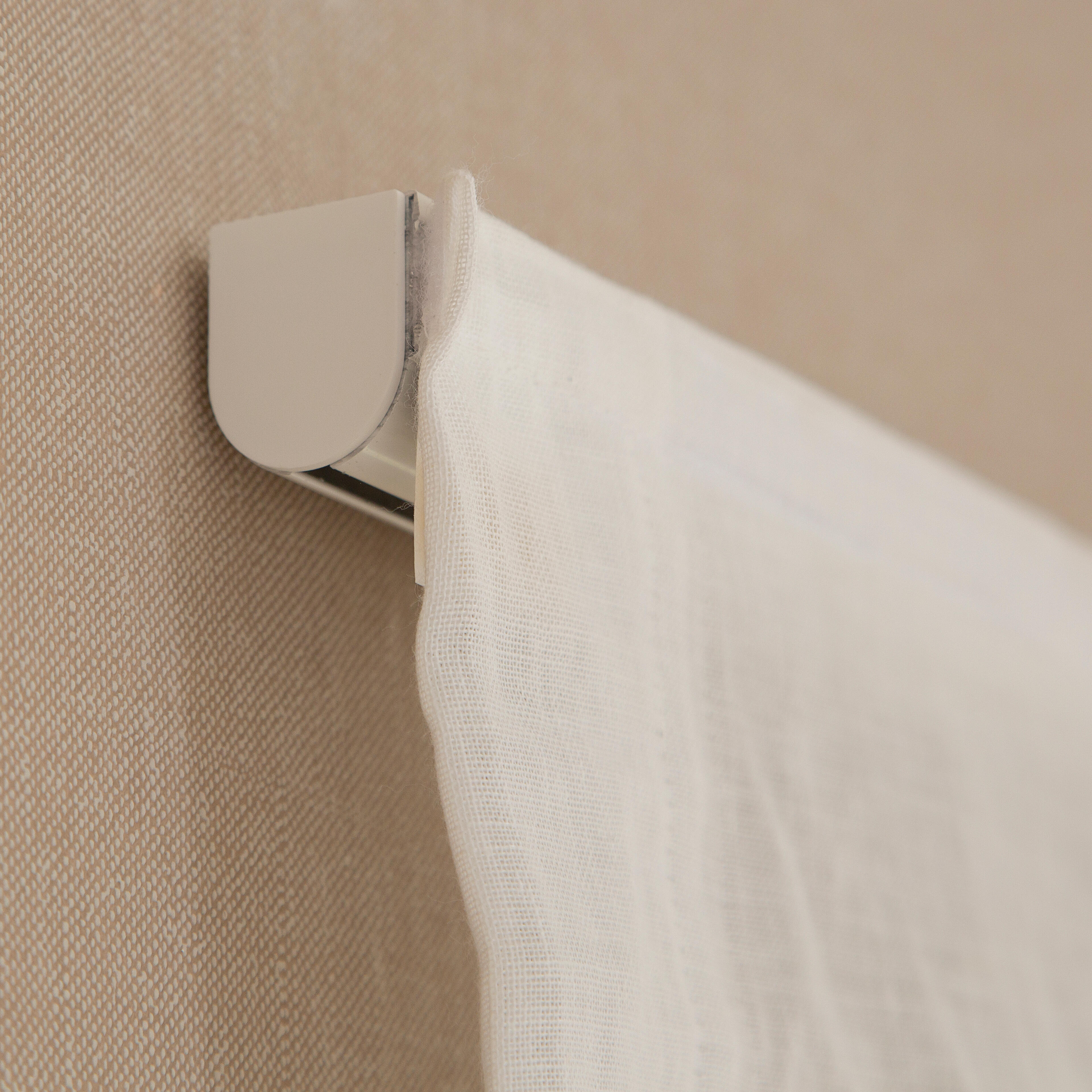 Estor plegable paquetto semi-transparente Forum 150x175 cm poliéster liso blanco con cadena - 6