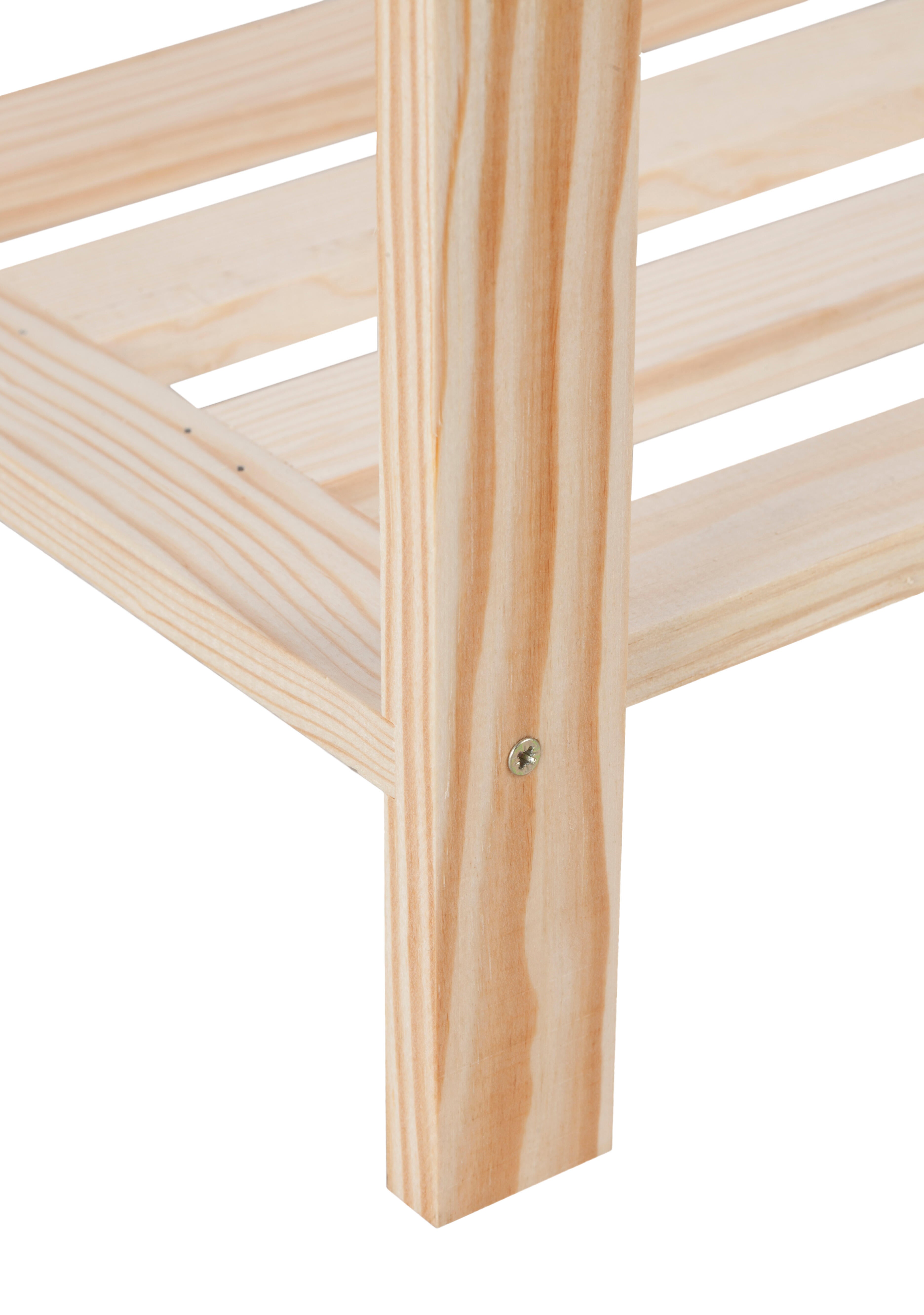 Estante de pinho 3 prateleiras 70x30x94 cm 30 kg - 4