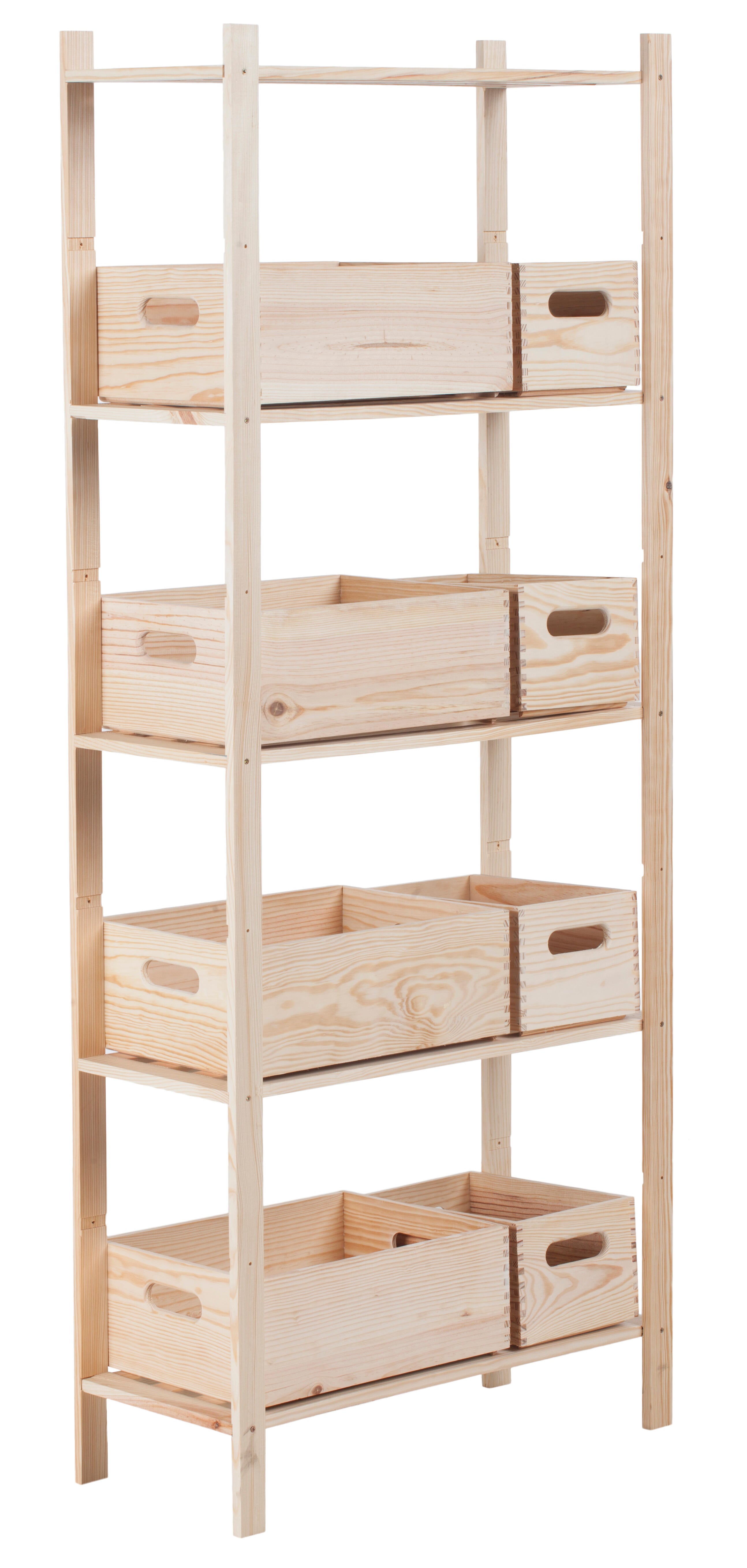 Estante de pinho 5 prateleiras 70x30x170 cm 30 kg - 8