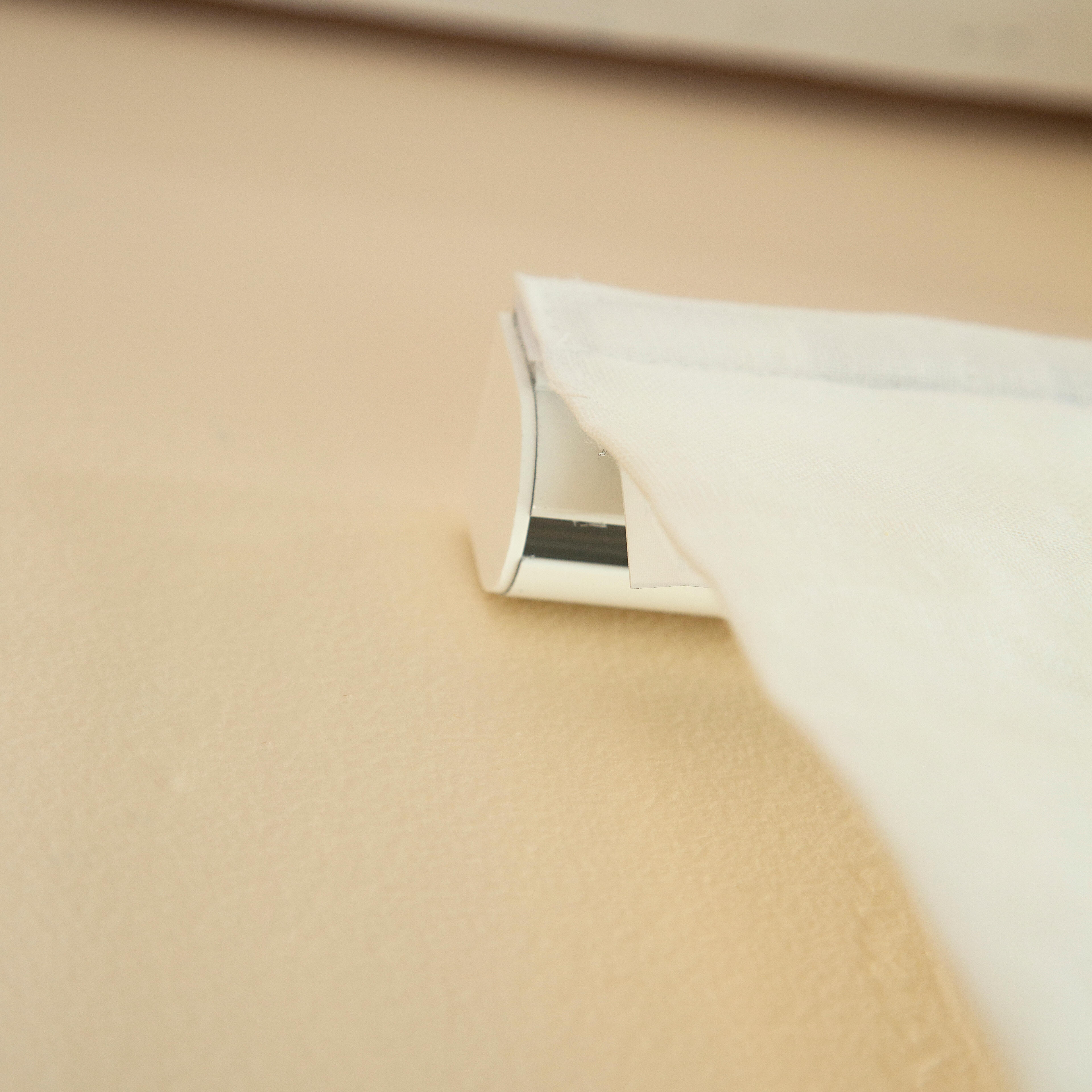 Estor plegable paquetto semi-transparente Forum 135x250 cm poliéster liso blanco con cadena - 5