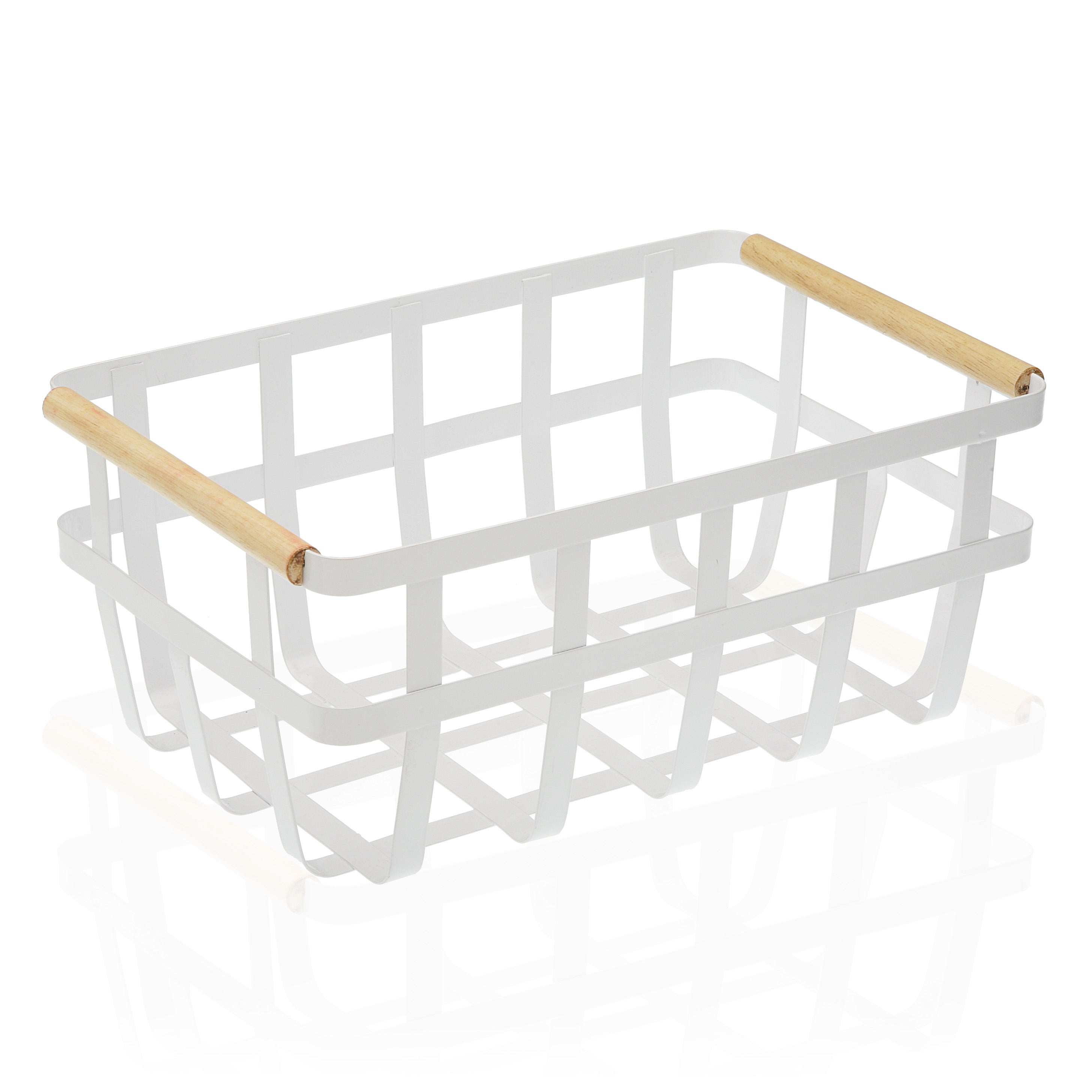 Frutero de madera con asas versa alto