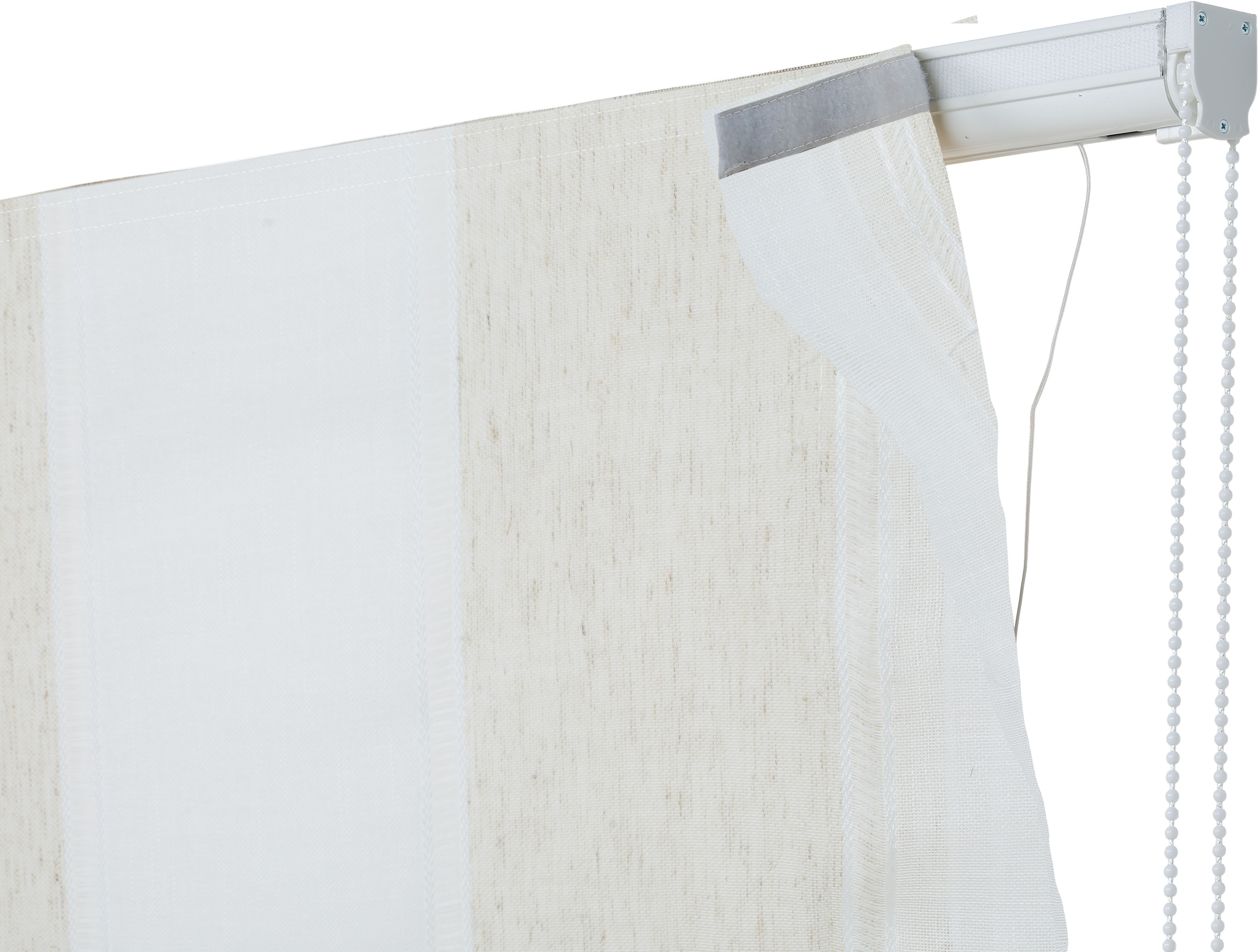 Estor plegable paqueto Raya Ancha beige, blanco  de 165x175 cm - 6