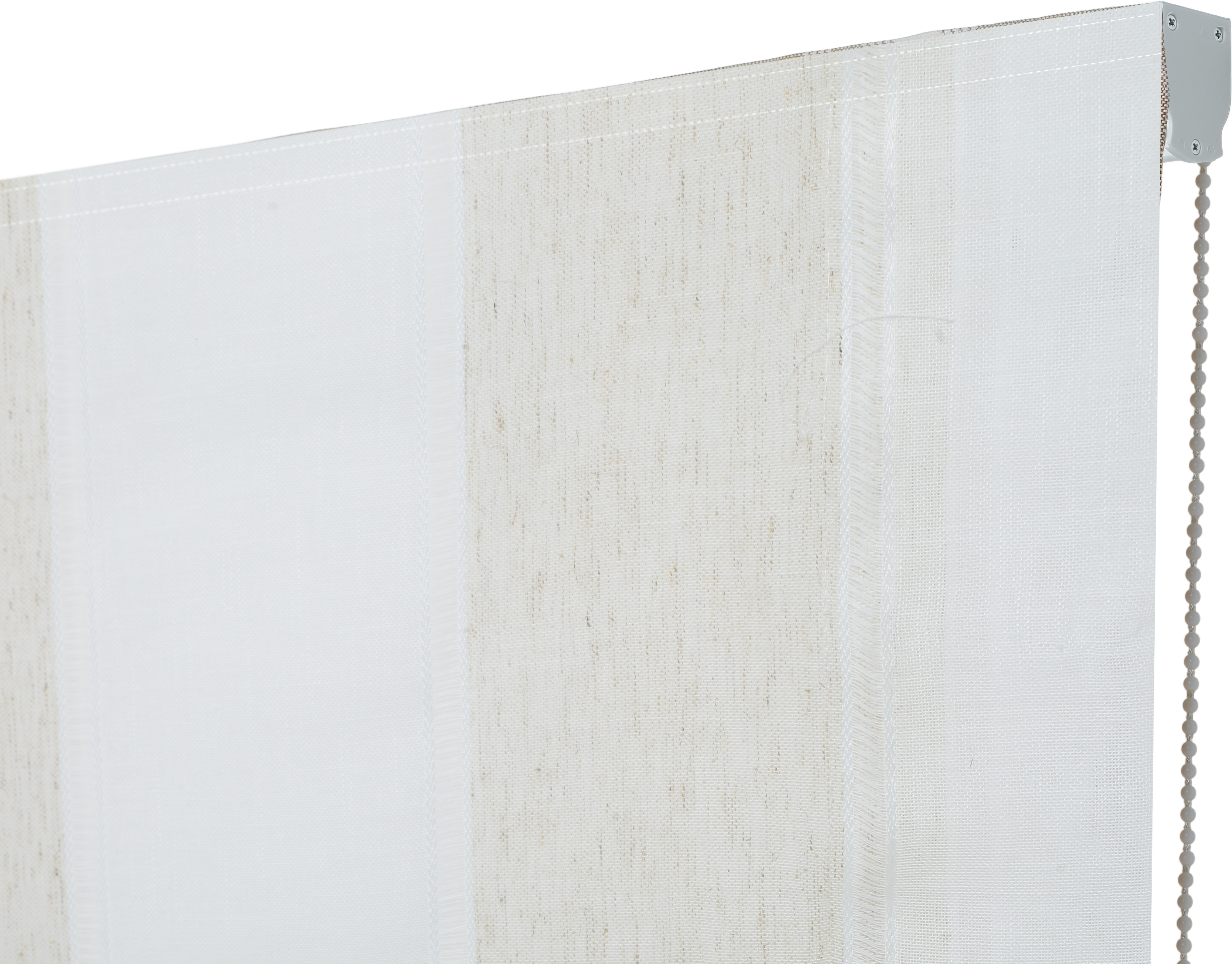 Estor plegable paqueto Raya Ancha beige, blanco  de 165x175 cm - 5