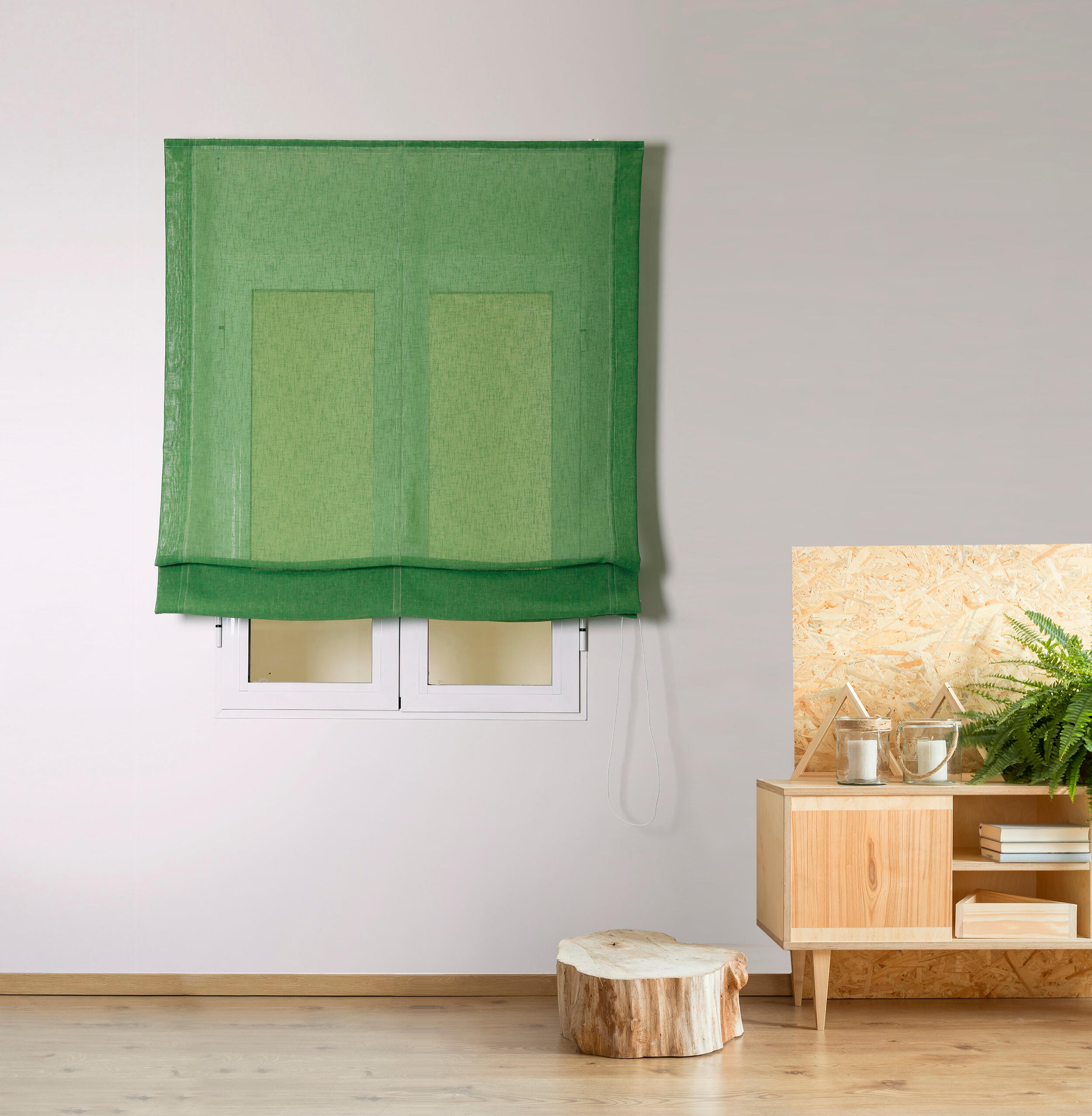Estor plegable rustipol verde 90x175cm