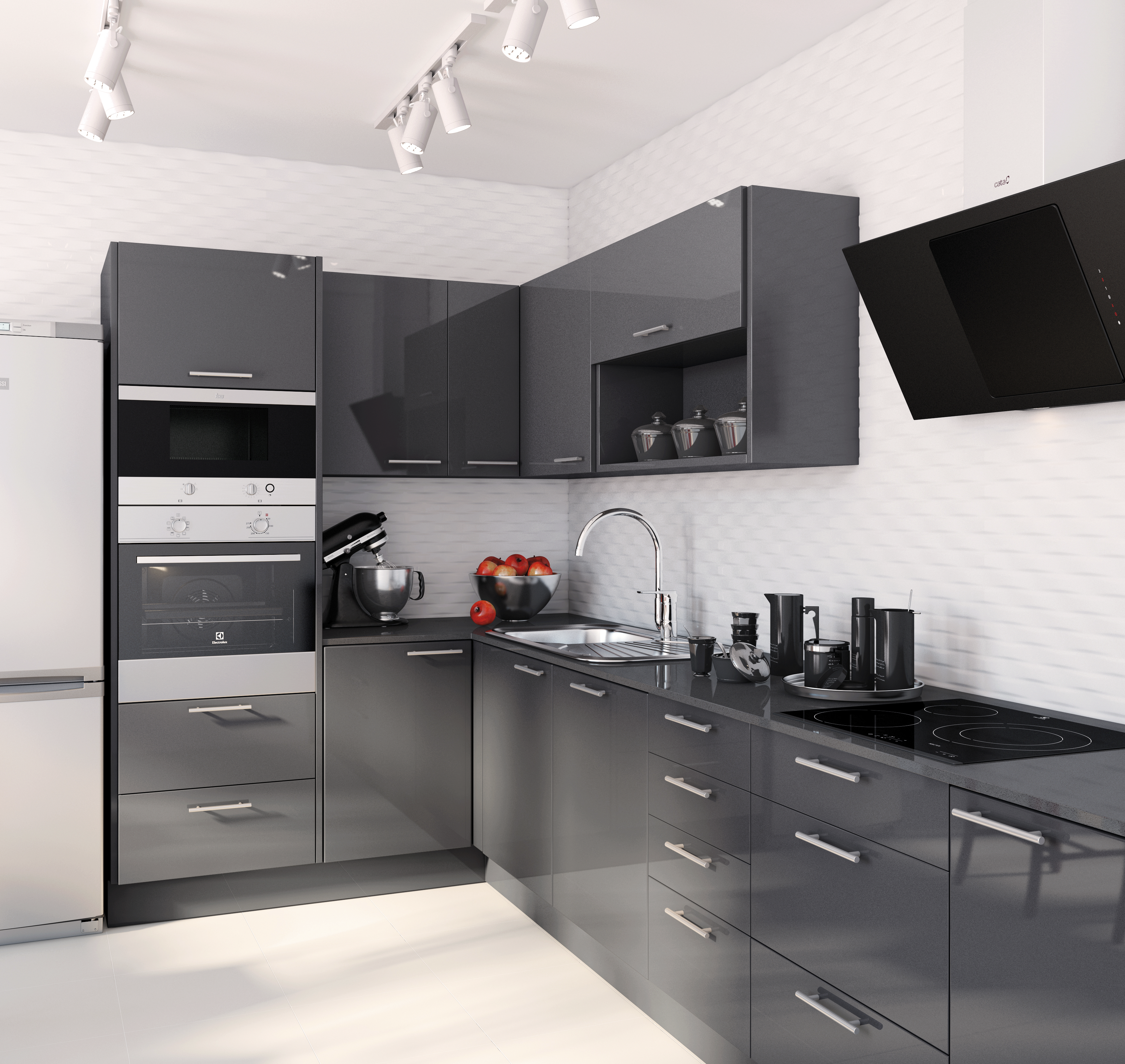 Painel de cozinha Delínia Atenas 60X237 cm antracite brilho - 4