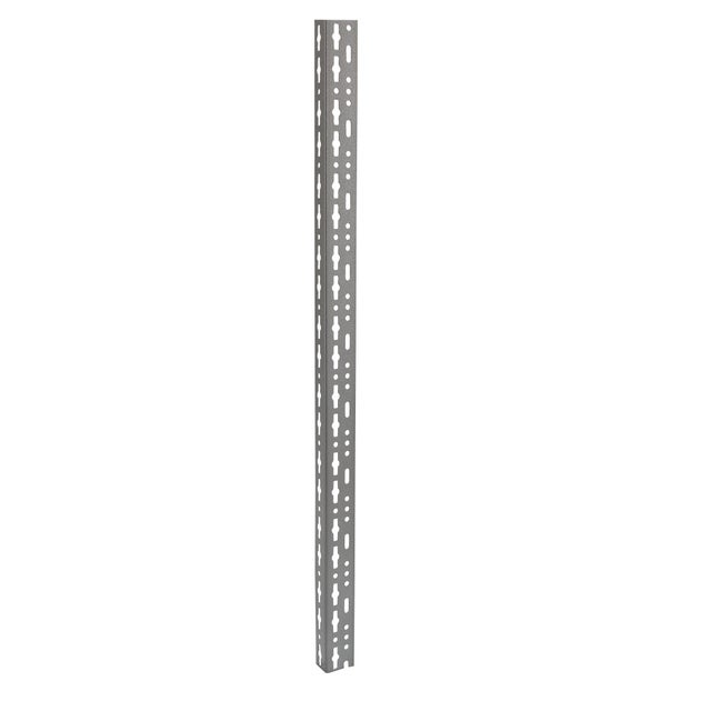 Montante angolare in acciaio ANEMOS L 4 x H 200 x P 6 grigio martellato