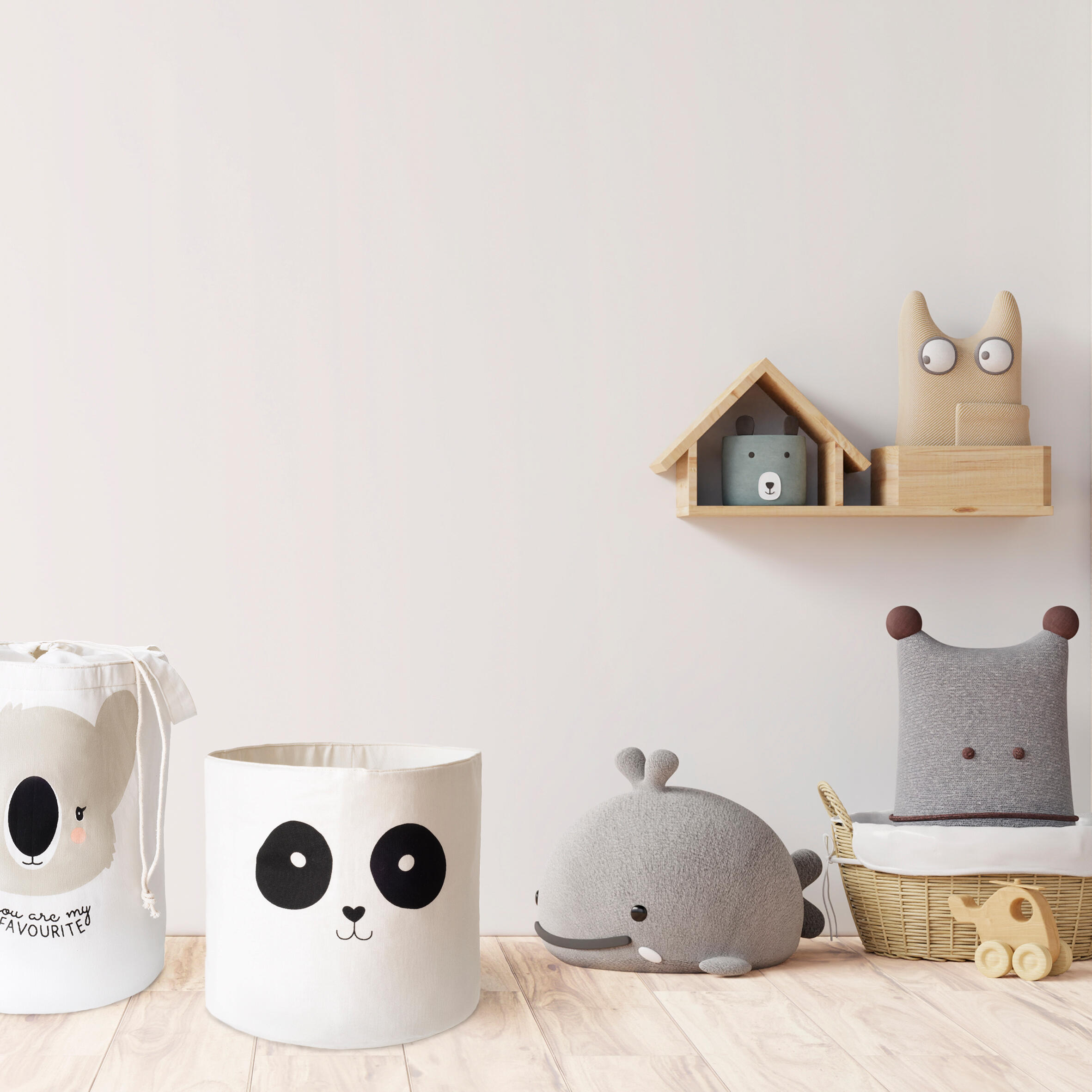 Cesta infantil PANDA 30x30 cm para organizar - 8