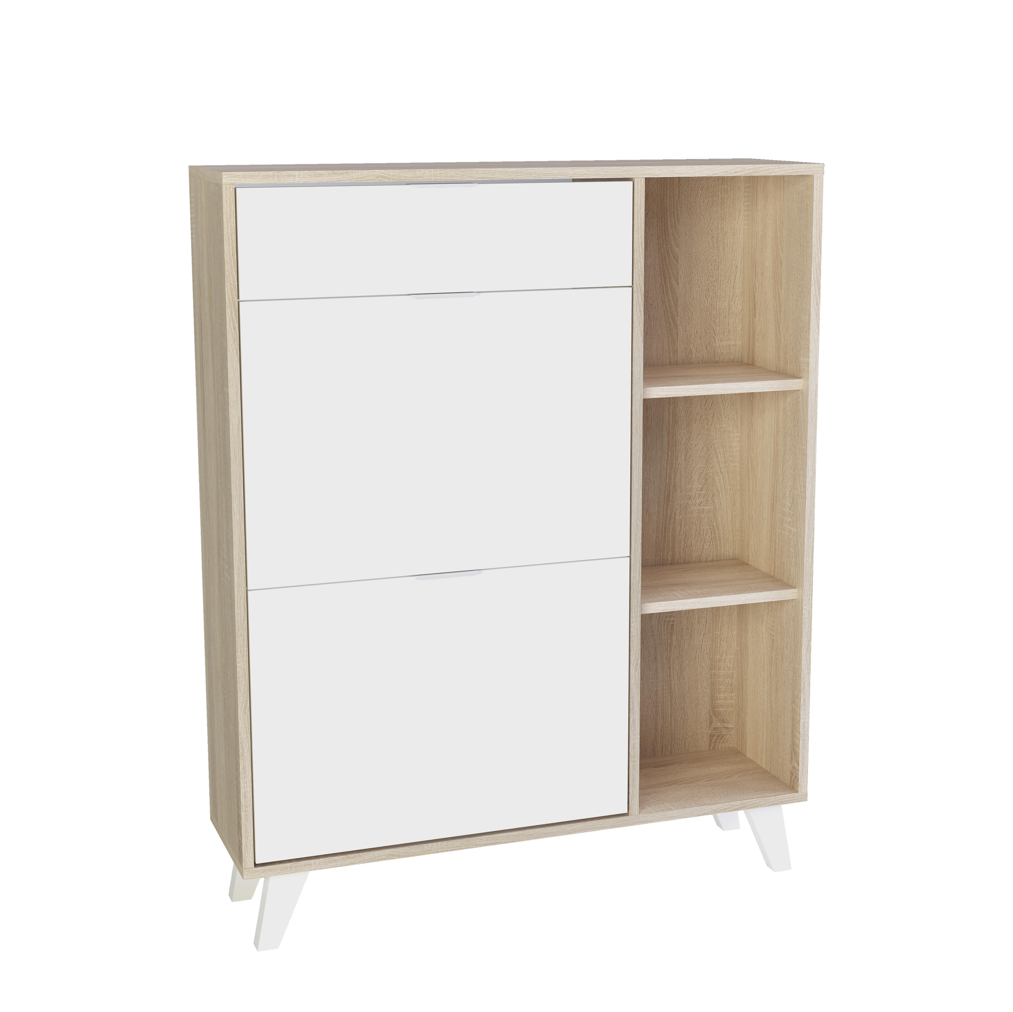 Zapatero nordico blanco para 10 pares de 90x112x24.5 cm