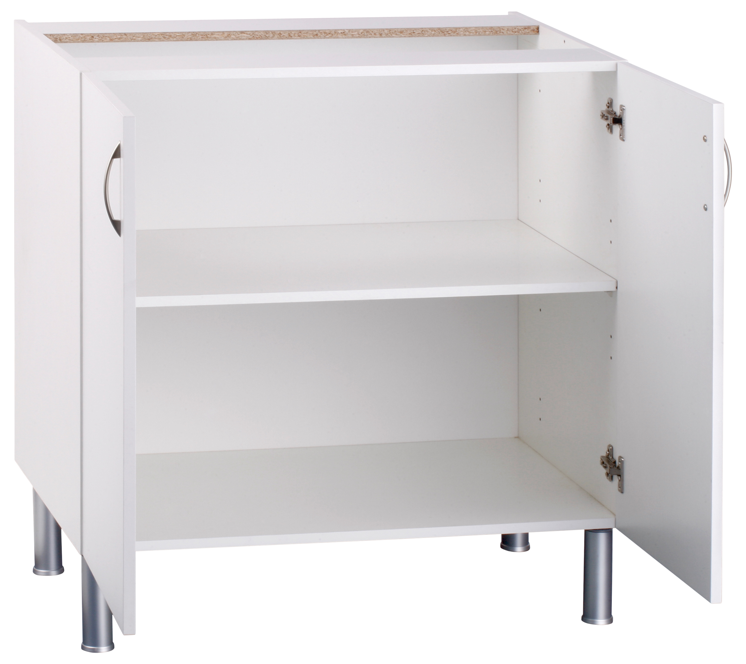 Móvel inferior de cozinha 2 portas Basic 80x56x70 cm branco mate - 2