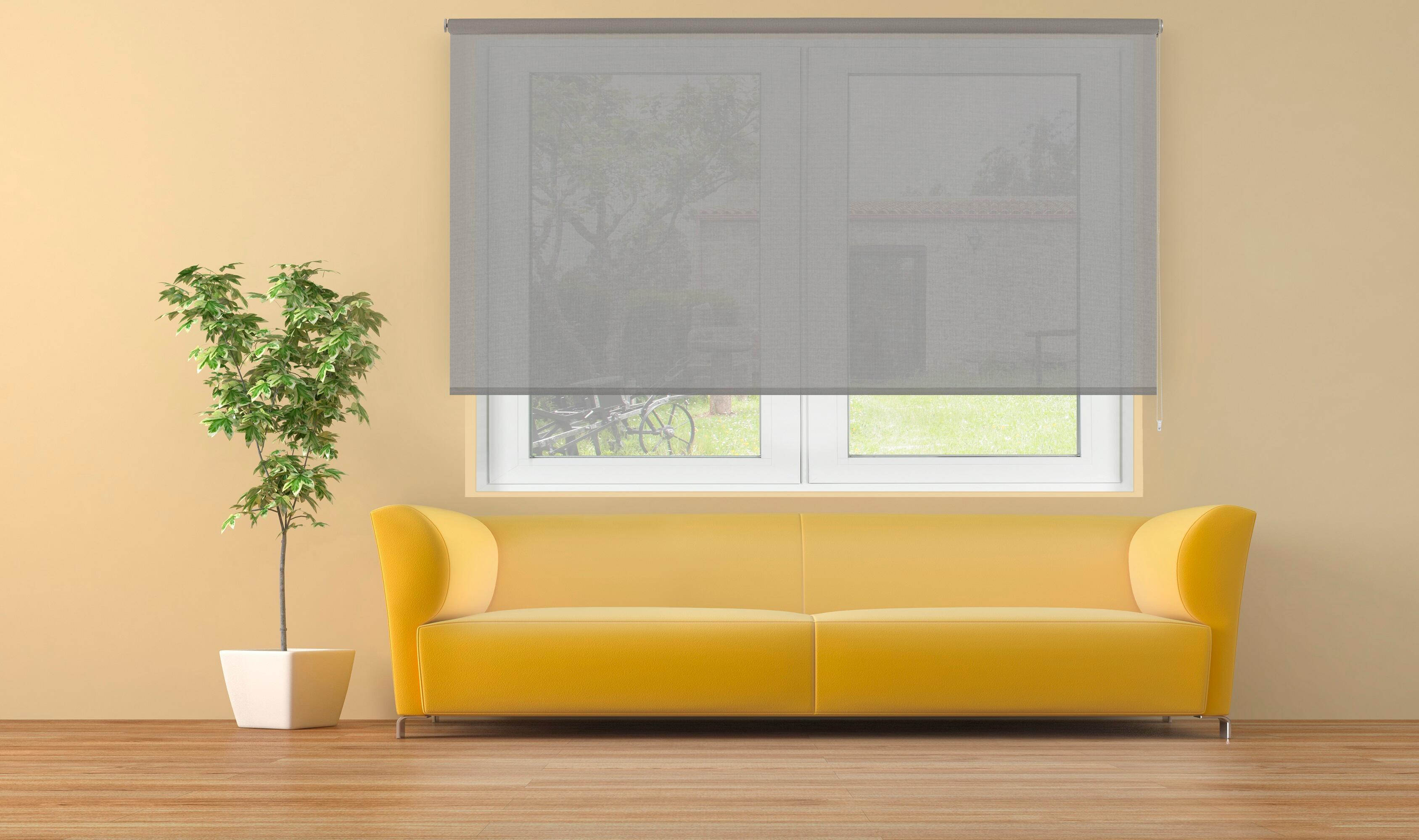 Estore de rolo 150x250cm algodão cinza - 2