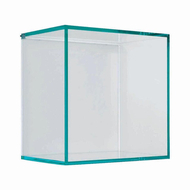 Mensola a muro Kubo Q quadrato in vetro L 28 x P 28 cm trasparente