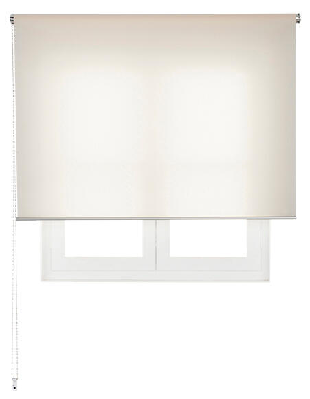 Estor enrollable translúcido con cadena miranda poliéster liso marfil de 94x250cm