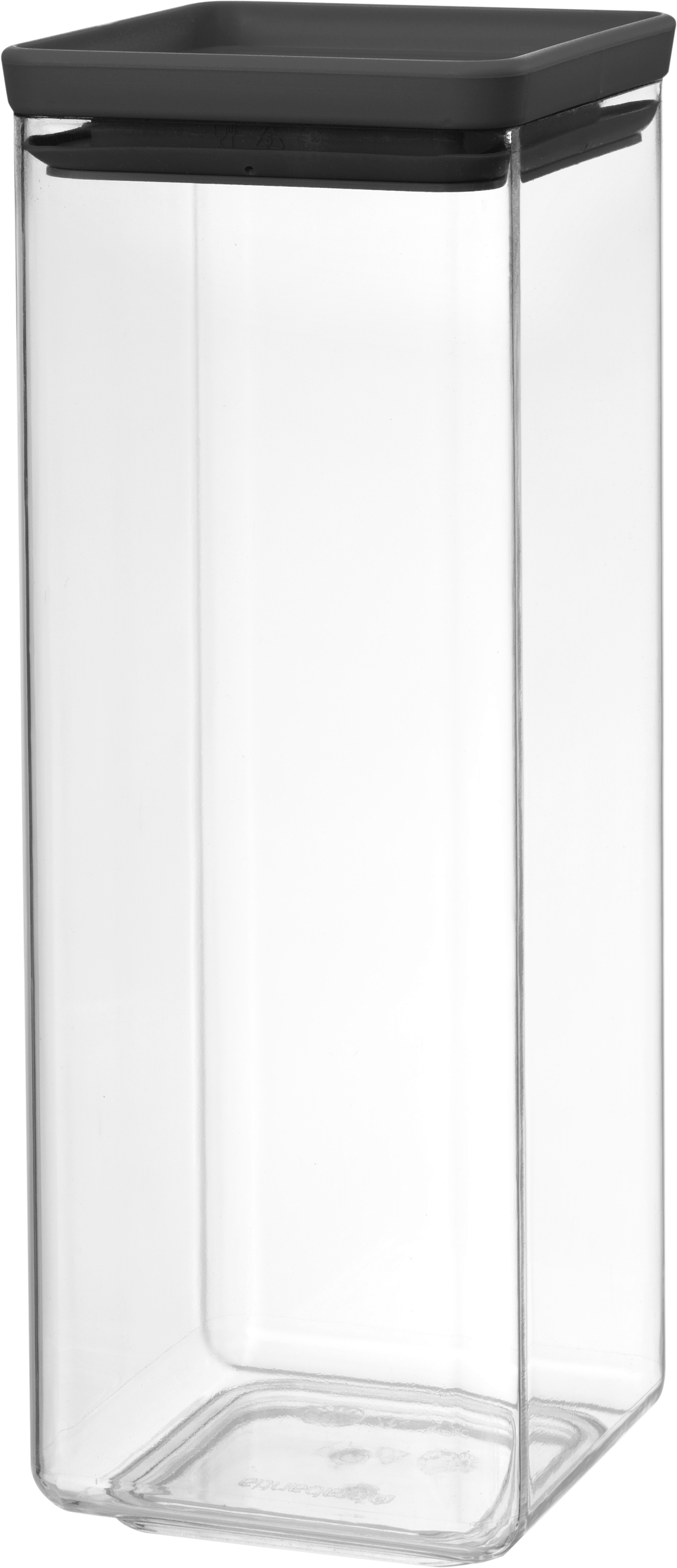 Bote de cocina grande apilable tapa gris oscuro brabantia