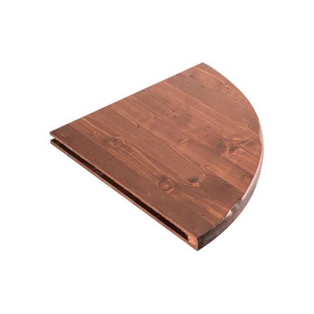 Mensola a muro Arte povera ad angolo in legno L 35 x P 35 cm noce