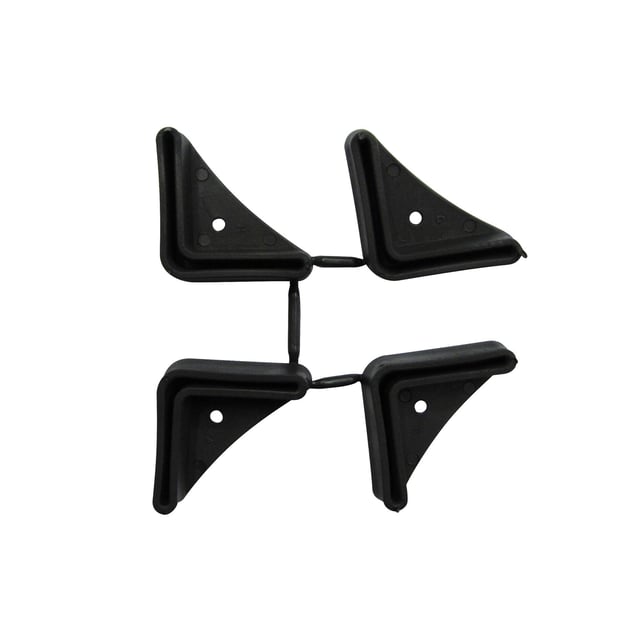 Piedino per scaffale plastica in polietilene alta densità nero, set di 4 pezzi