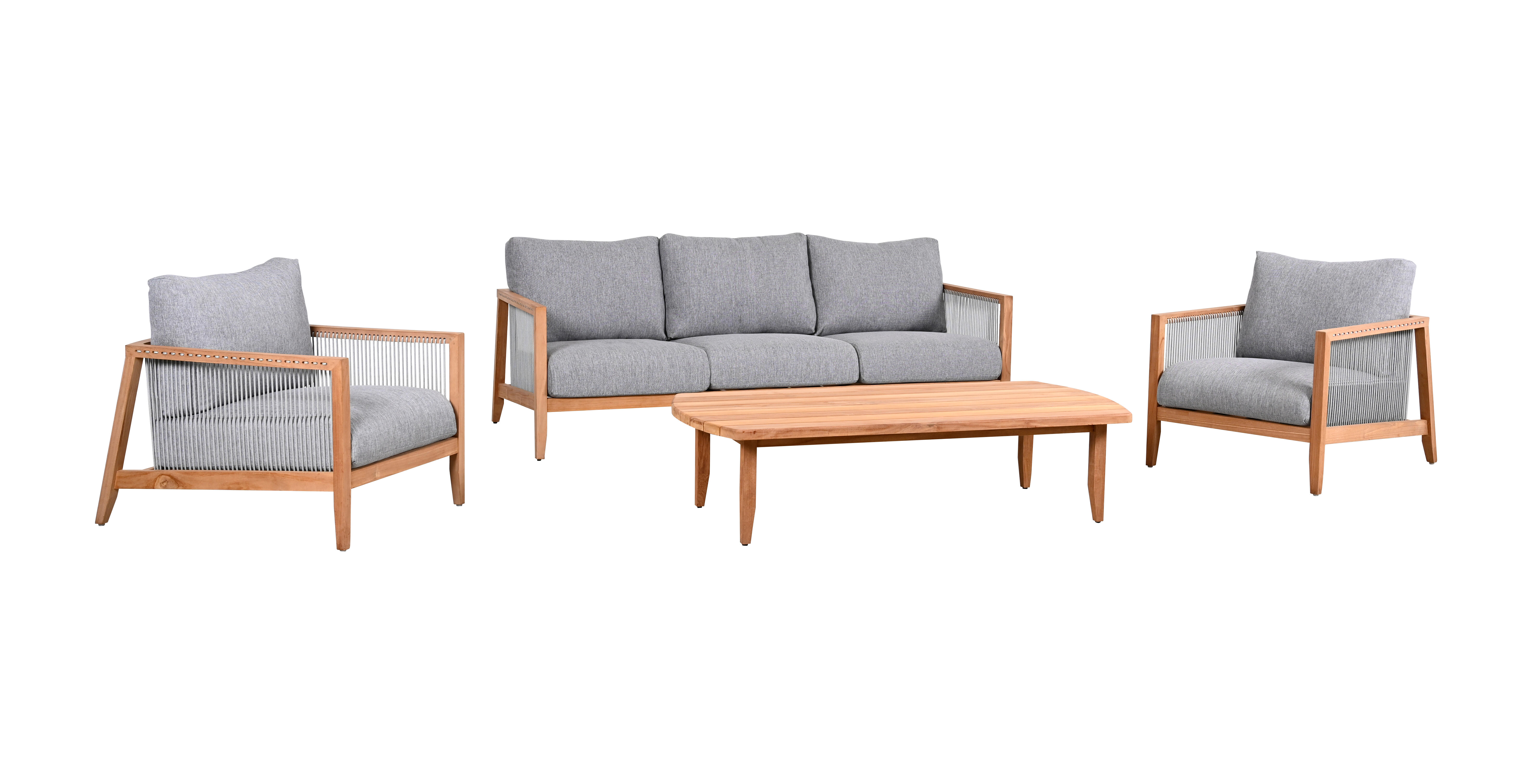 Conjunto de muebles de porche lita de teca para 5 comensales