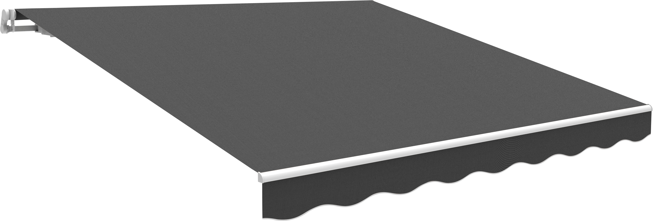 Toldo en kit kronos essencial manual blanco con tela gris 3,5x2 m