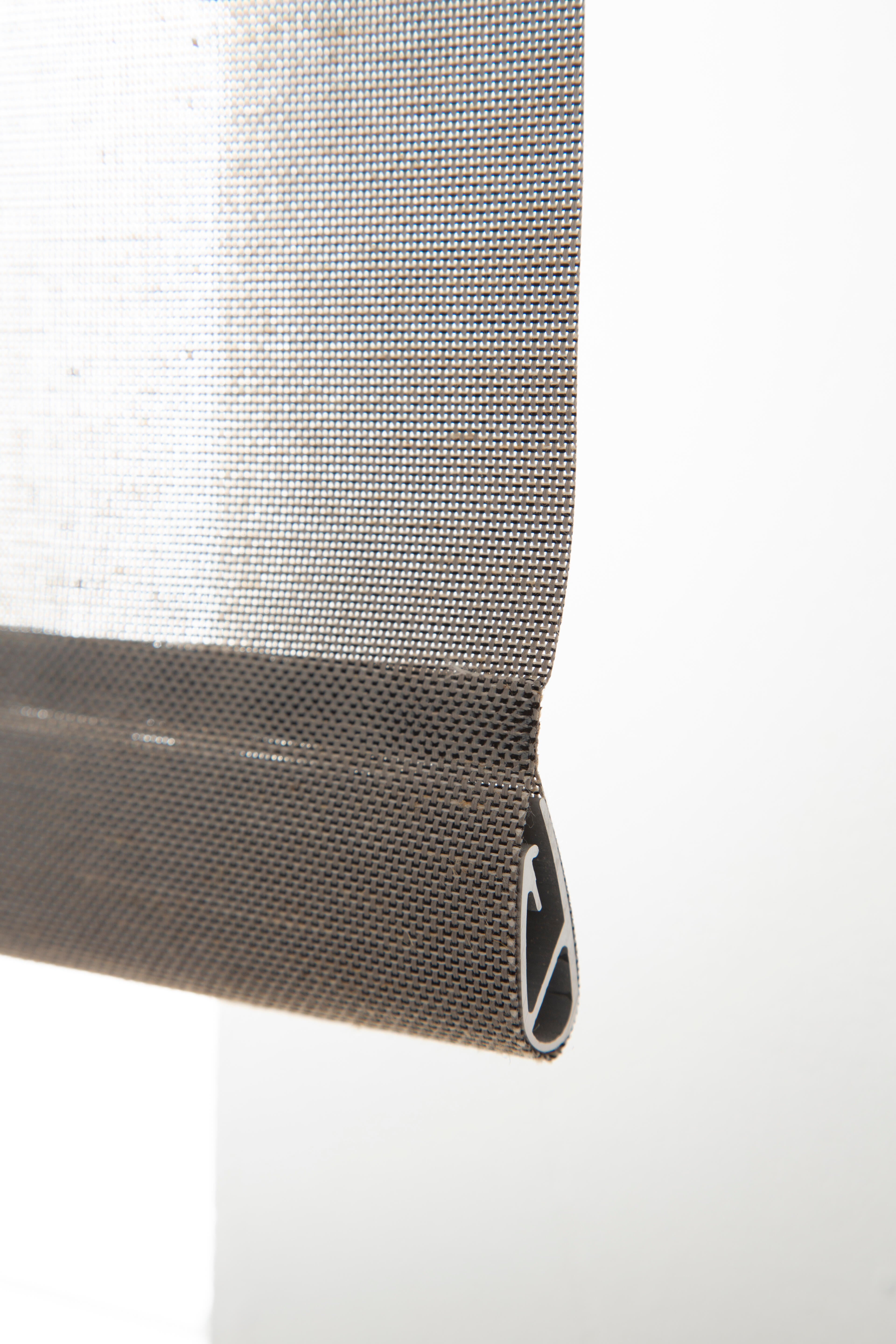 Estor enrollable screen 5% térmico con cadena Lino gris pvc liso gris oscuro de 135x250cm - 7