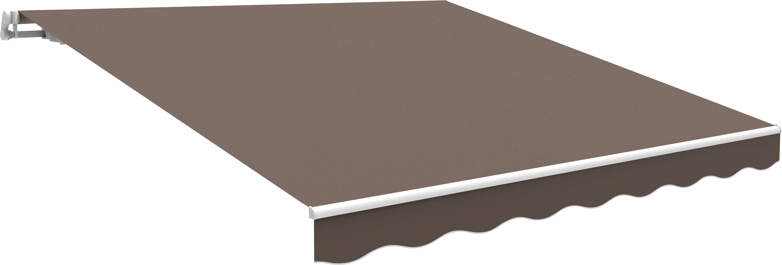 Toldo en kit kronos essencial manual blanco con tela topo 3x2,5 m