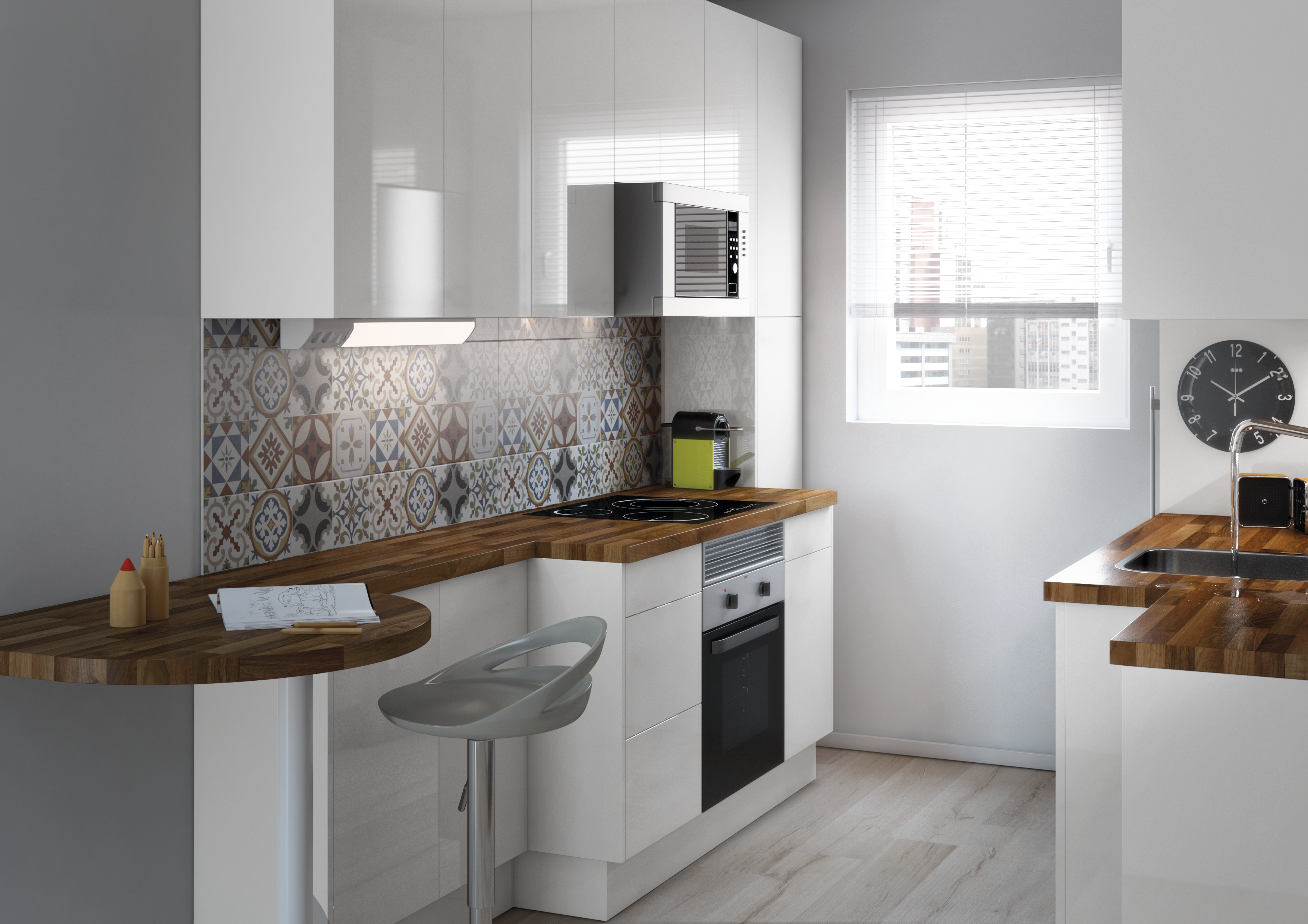 Porta de cozinha Delinia Atenas 40X77 cm branco brilho - 5