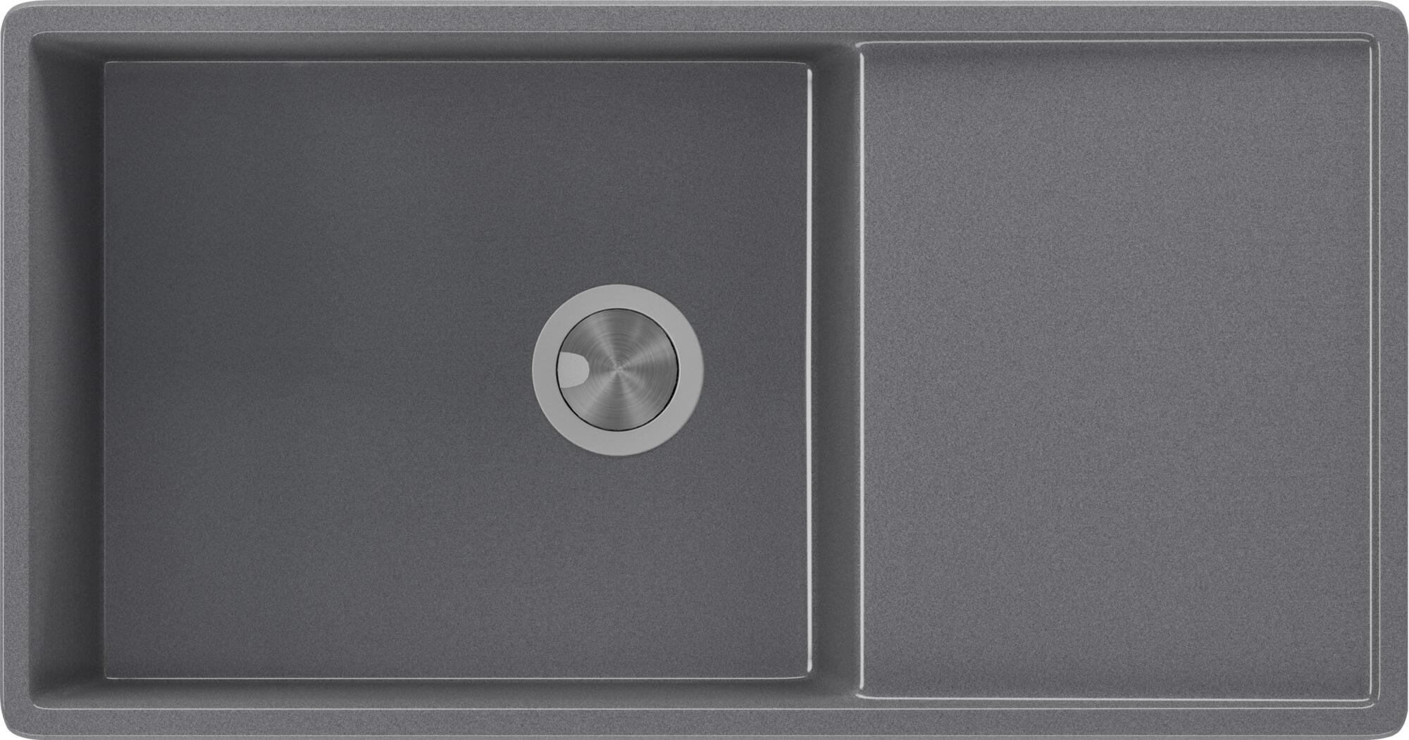 Fregadero seno escurridor de resina rectangular interbany lagos plus 44.5 x 85cm