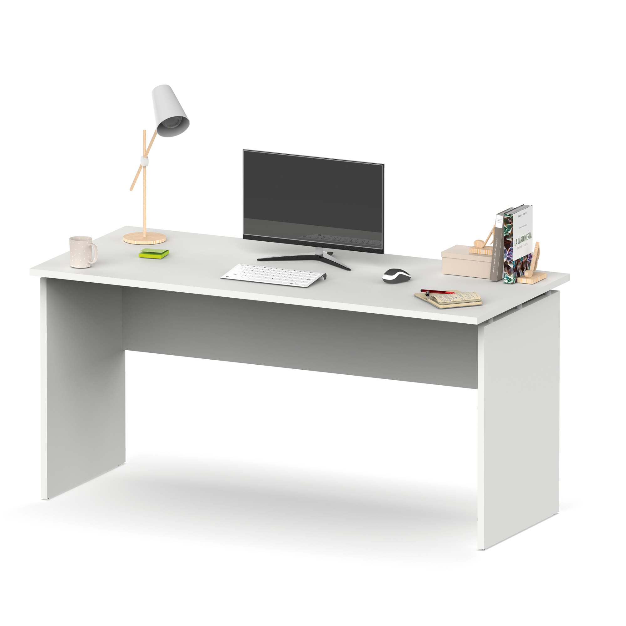 Mesa escritorio Rivoli blanco 155x68x76 cm - 4